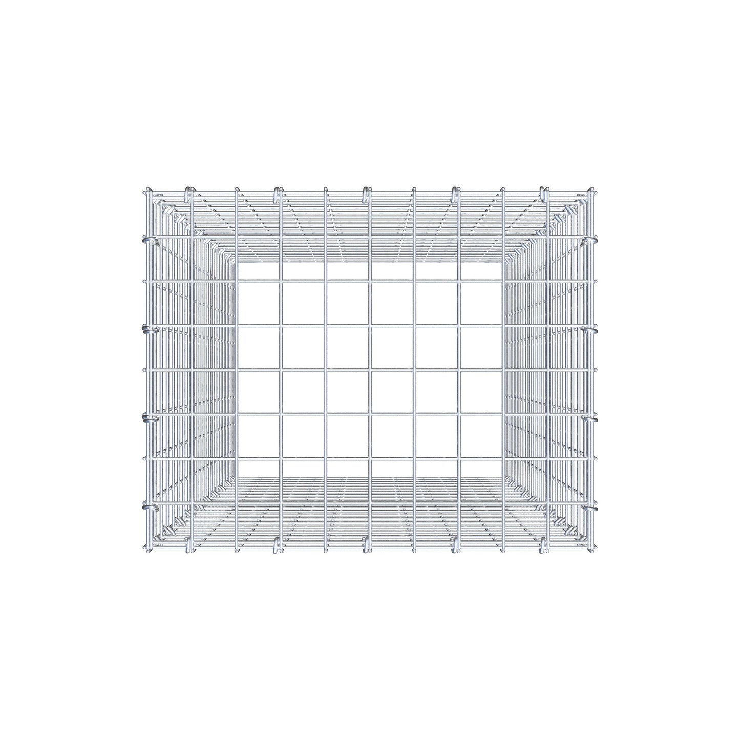 Mounted gabion type 3 100 cm x 50 cm x 40 cm (L x H x D), mesh size 5 cm x 5 cm, C-ring