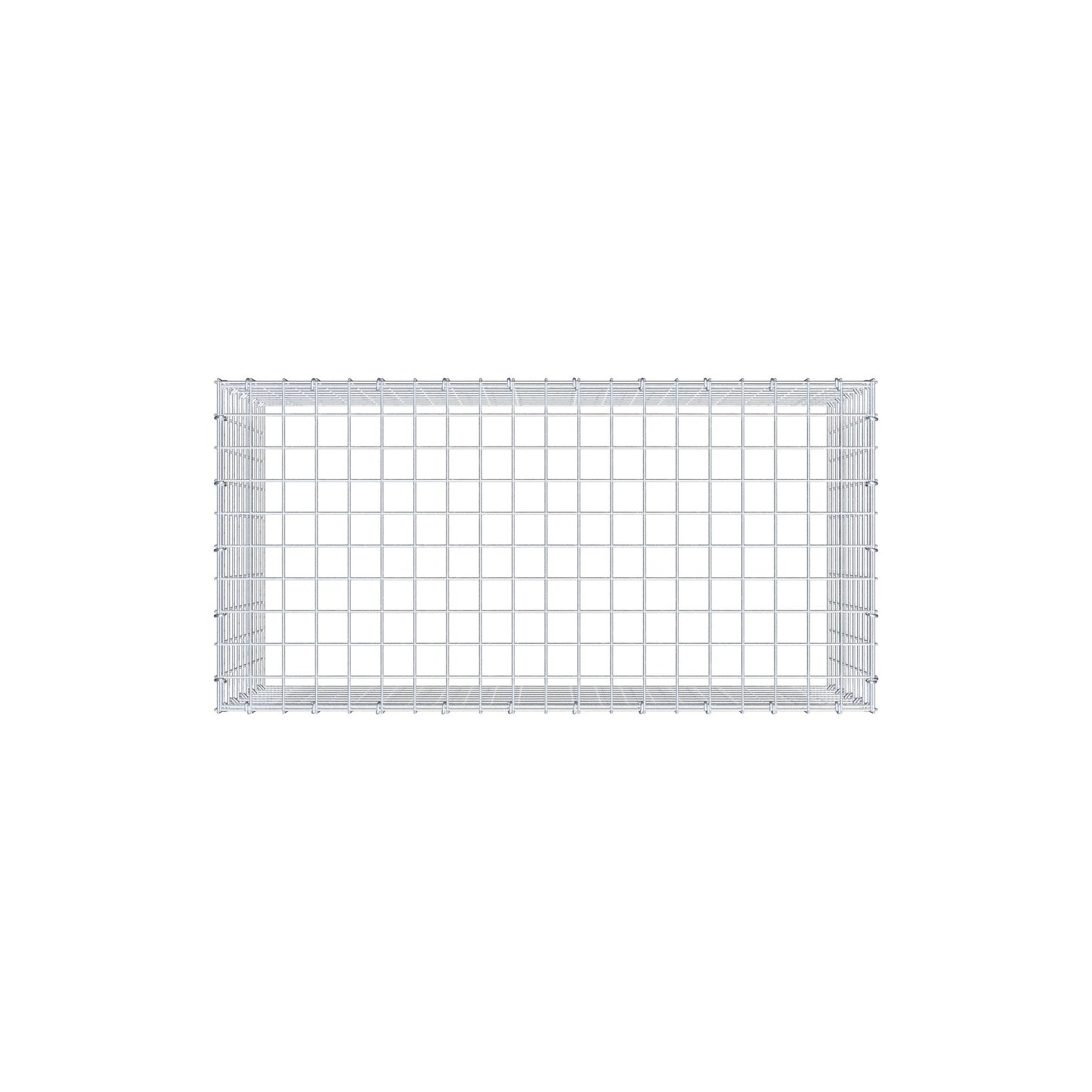 Mounted gabion type 3 100 cm x 50 cm x 50 cm (L x H x D), mesh size 5 cm x 5 cm, C-ring