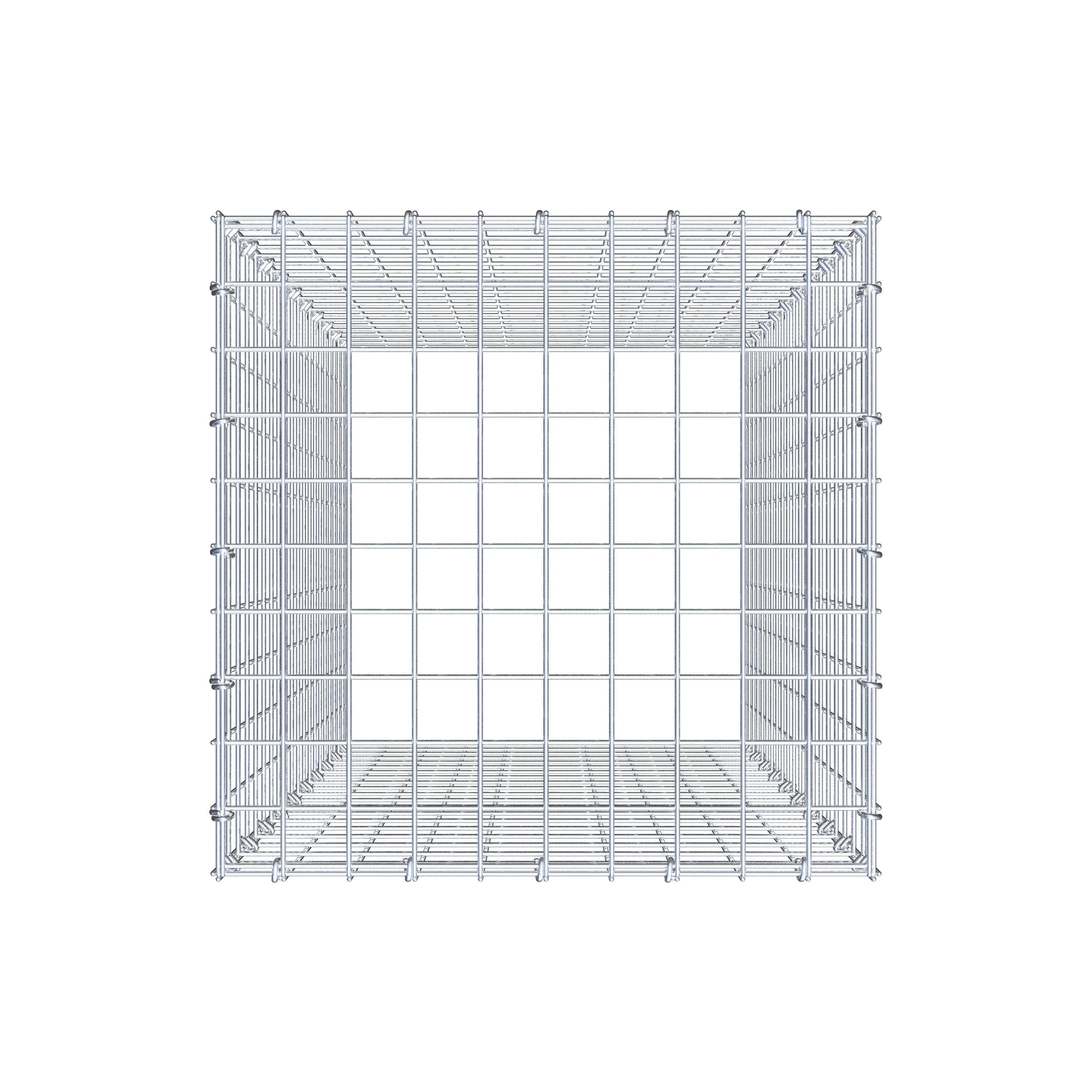 Gabião Tipo 3 100 cm x 50 cm x 50 cm (C x A x P), malhagem 5 cm x 5 cm, anel C