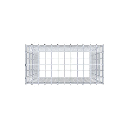 Mounted gabion type 3 100 cm x 60 cm x 30 cm (L x H x D), mesh size 5 cm x 5 cm, C-ring