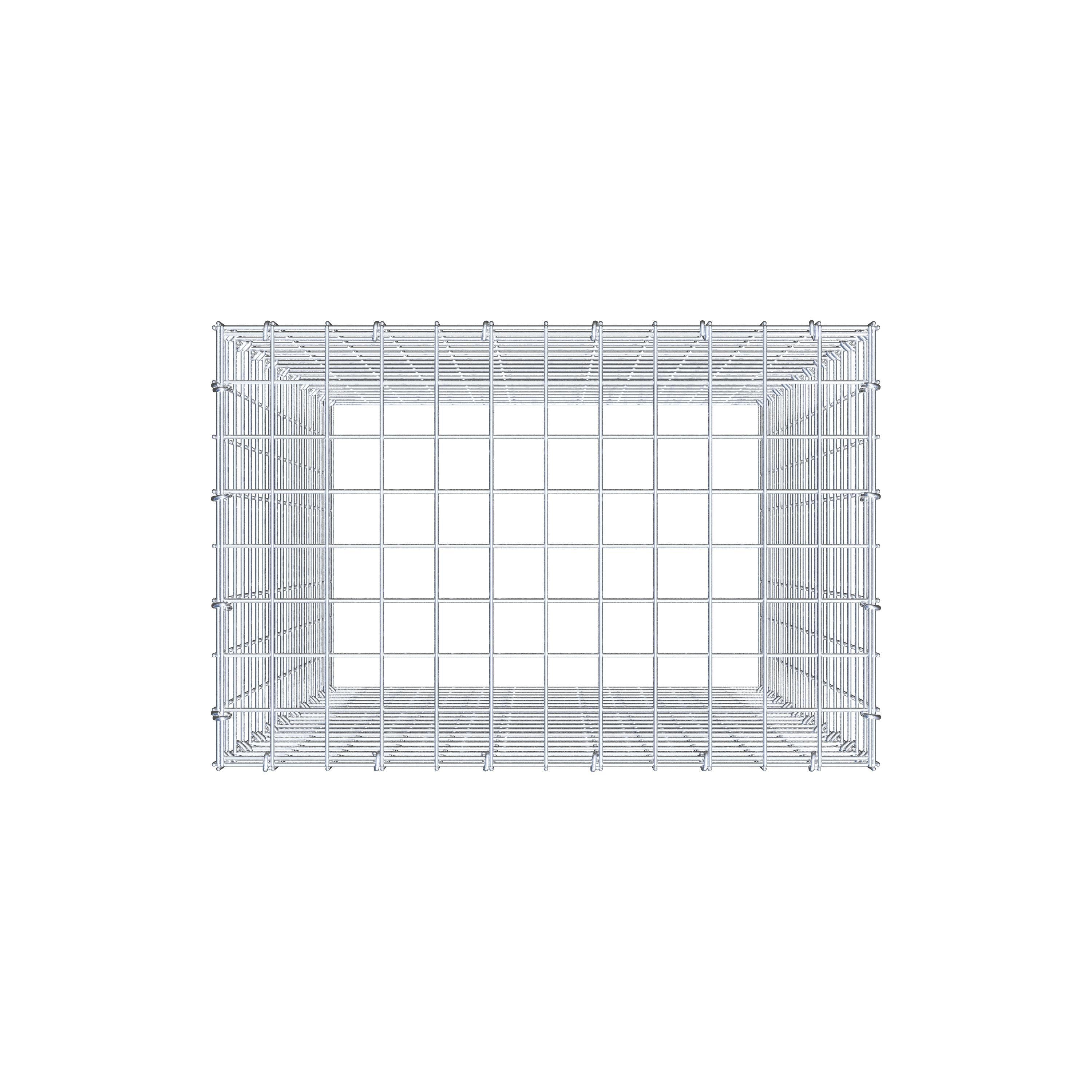 Mounted gabion type 3 100 cm x 60 cm x 40 cm (L x H x D), mesh size 5 cm x 5 cm, C-ring