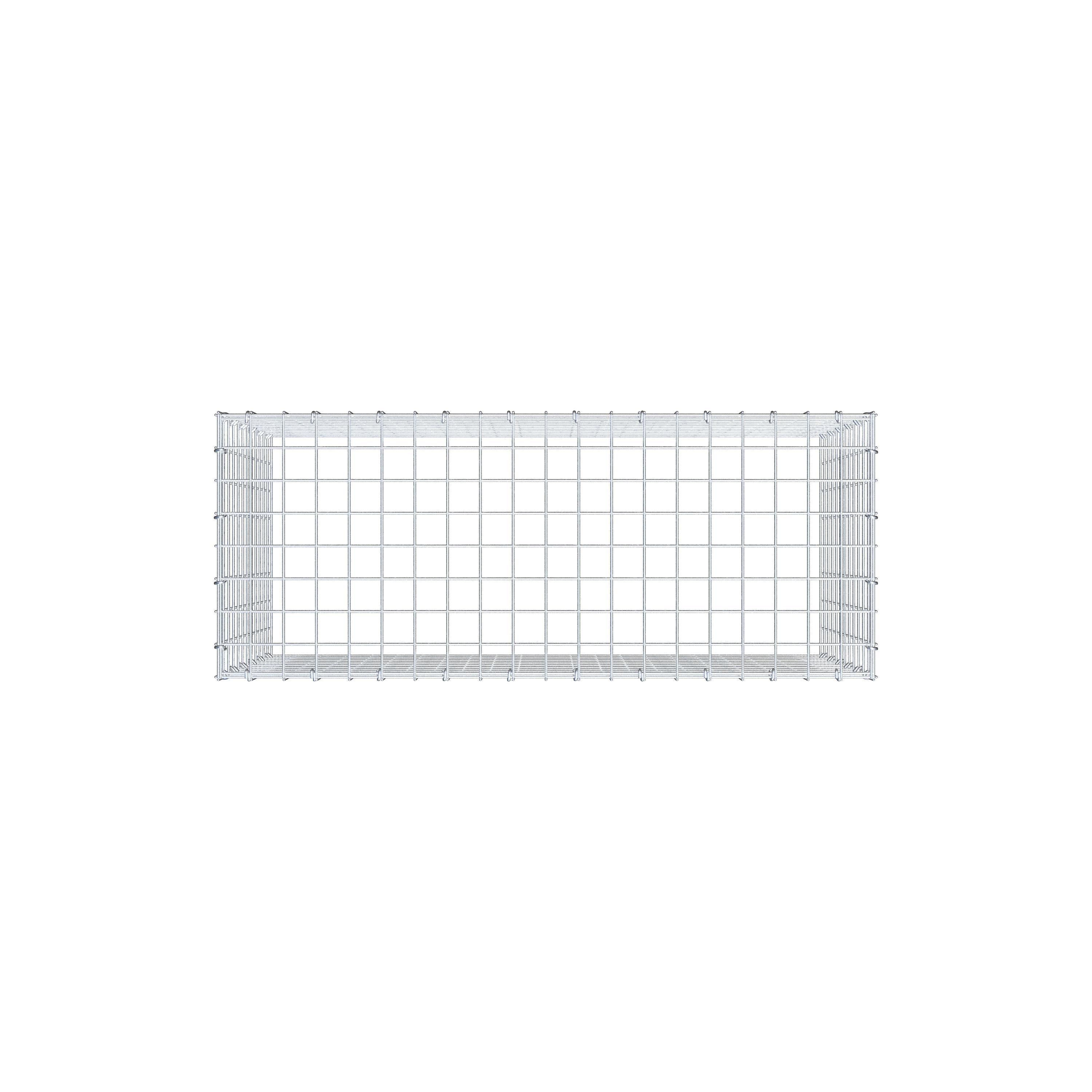 Mounted gabion type 3 100 cm x 60 cm x 40 cm (L x H x D), mesh size 5 cm x 5 cm, C-ring