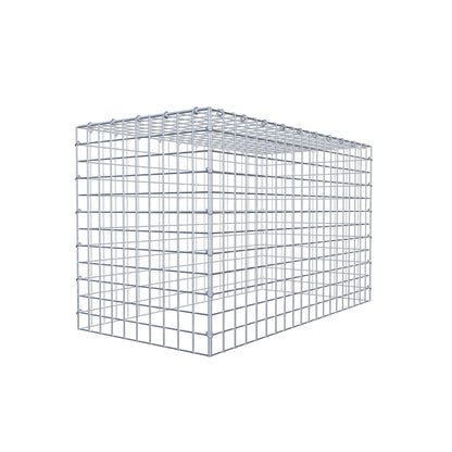 Mounted gabion type 3 100 cm x 60 cm x 50 cm (L x H x D), mesh size 5 cm x 5 cm, C-ring