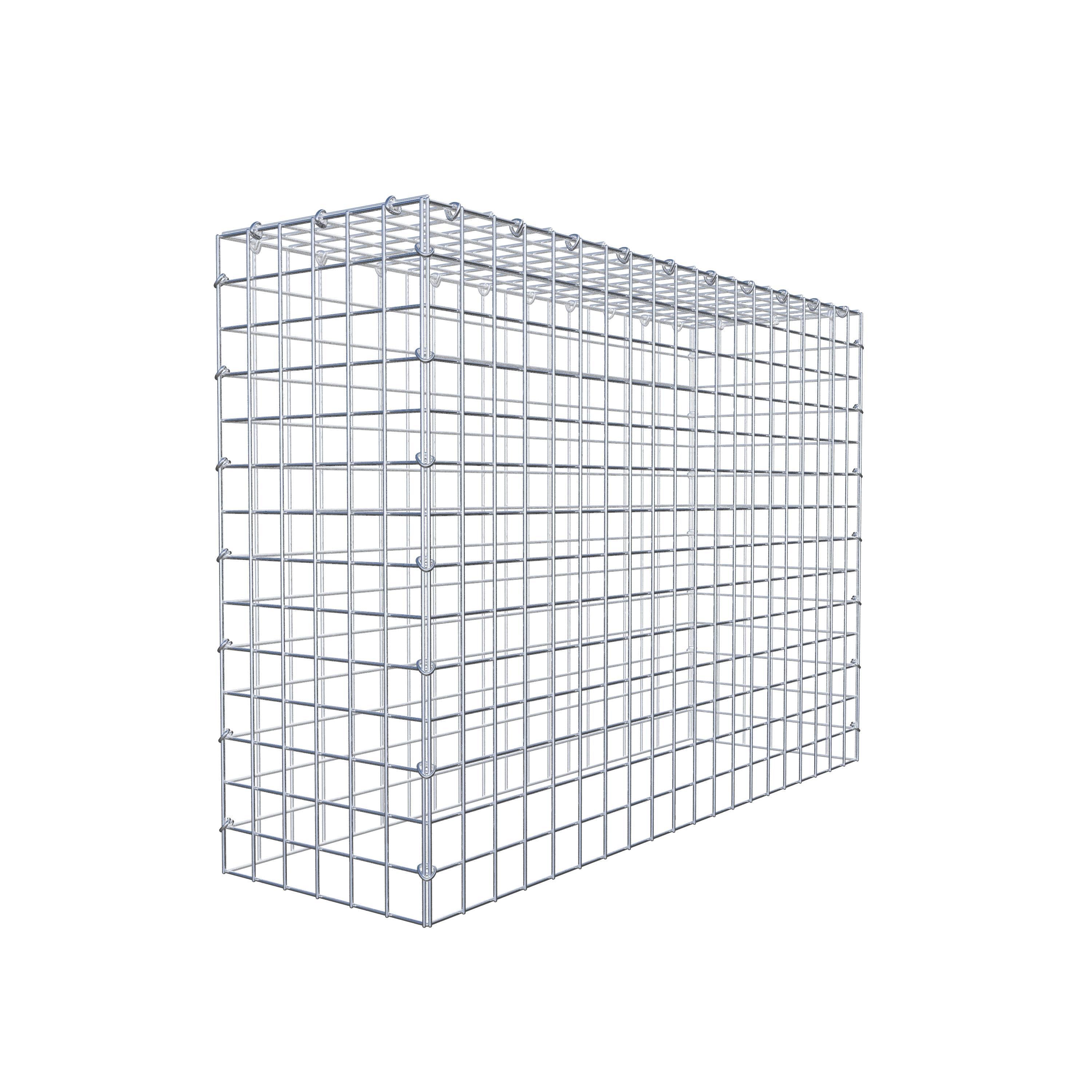 Monteret gabion type 3 100 cm x 70 cm x 30 cm (L x H x D), maskestørrelse 5 cm x 5 cm, C-ring