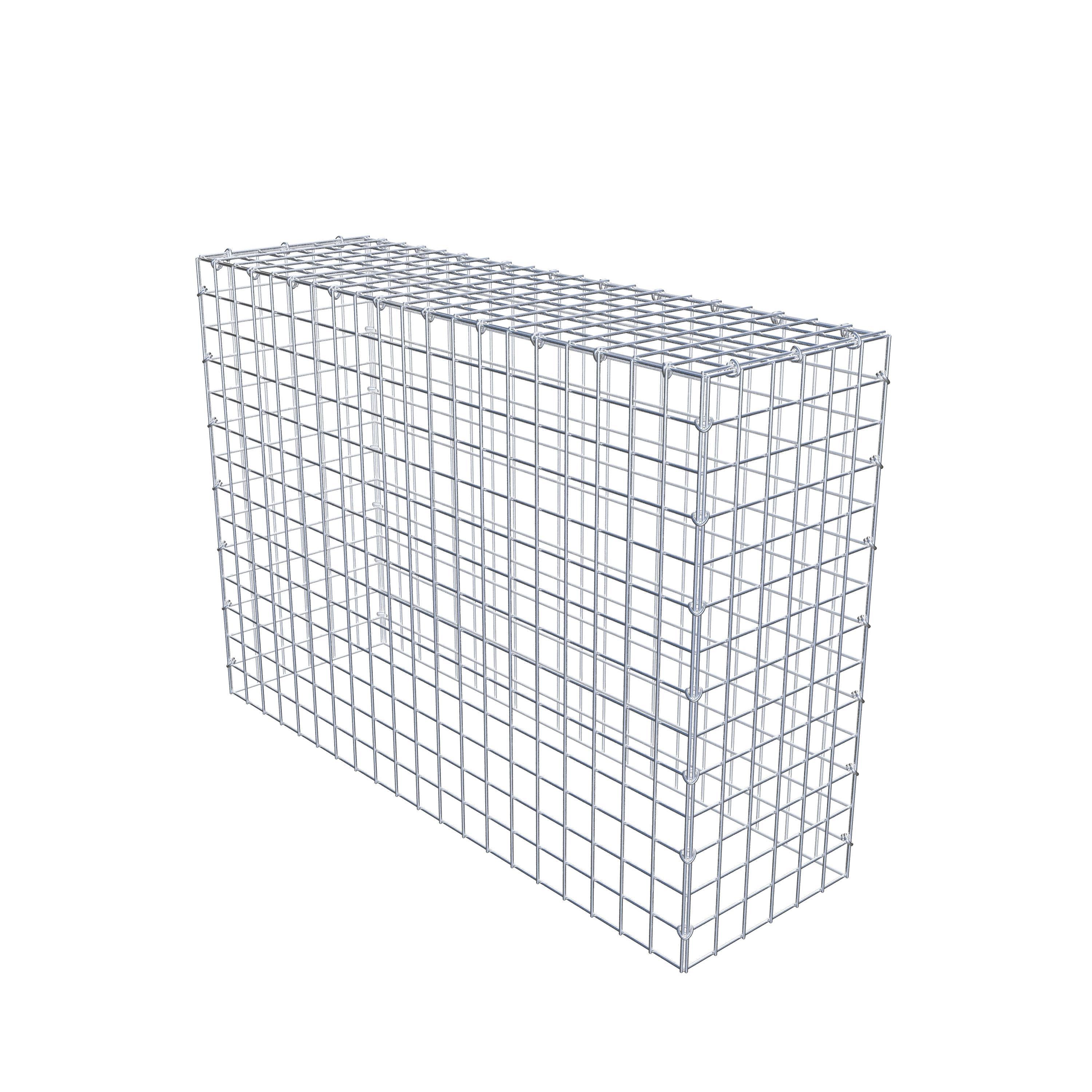 Monteret gabion type 3 100 cm x 70 cm x 30 cm (L x H x D), maskestørrelse 5 cm x 5 cm, C-ring