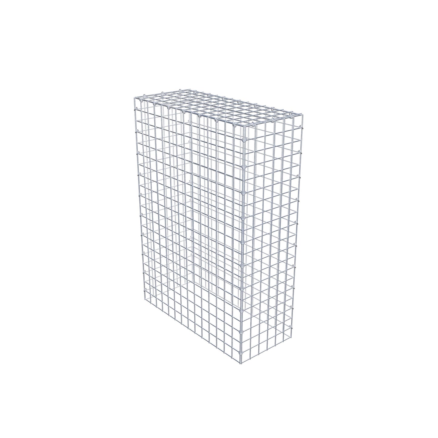 Typ 3 påbyggnadsgabion 100 cm x 70 cm x 30 cm (L x H x D), maskstorlek 5 cm x 5 cm, C-ring