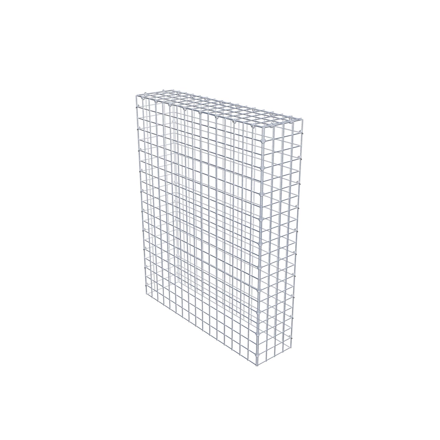 Monteret gabion type 3 100 cm x 80 cm x 20 cm (L x H x D), maskestørrelse 5 cm x 5 cm, C-ring