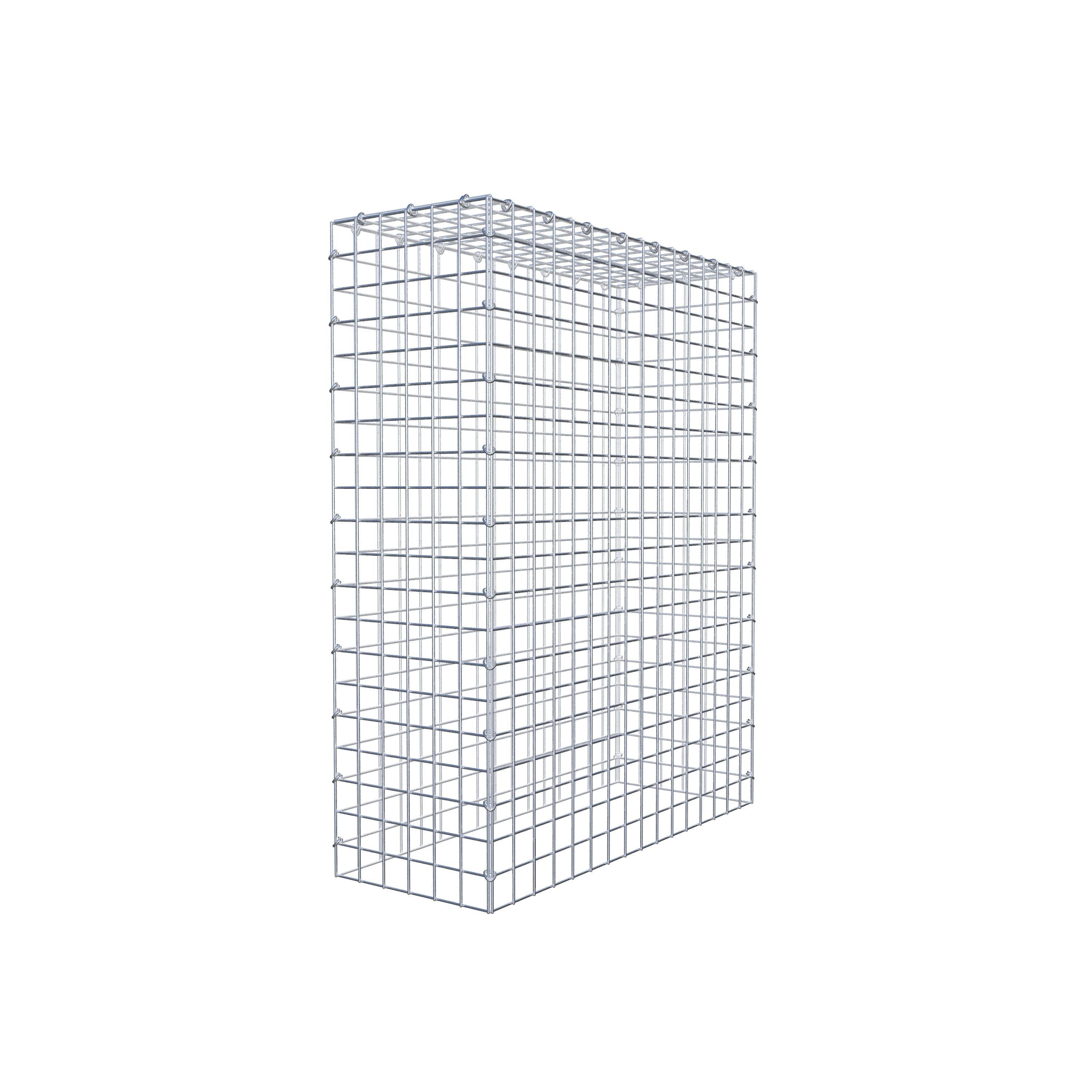 Monteret gabion type 3 100 cm x 80 cm x 30 cm (L x H x D), maskestørrelse 5 cm x 5 cm, C-ring