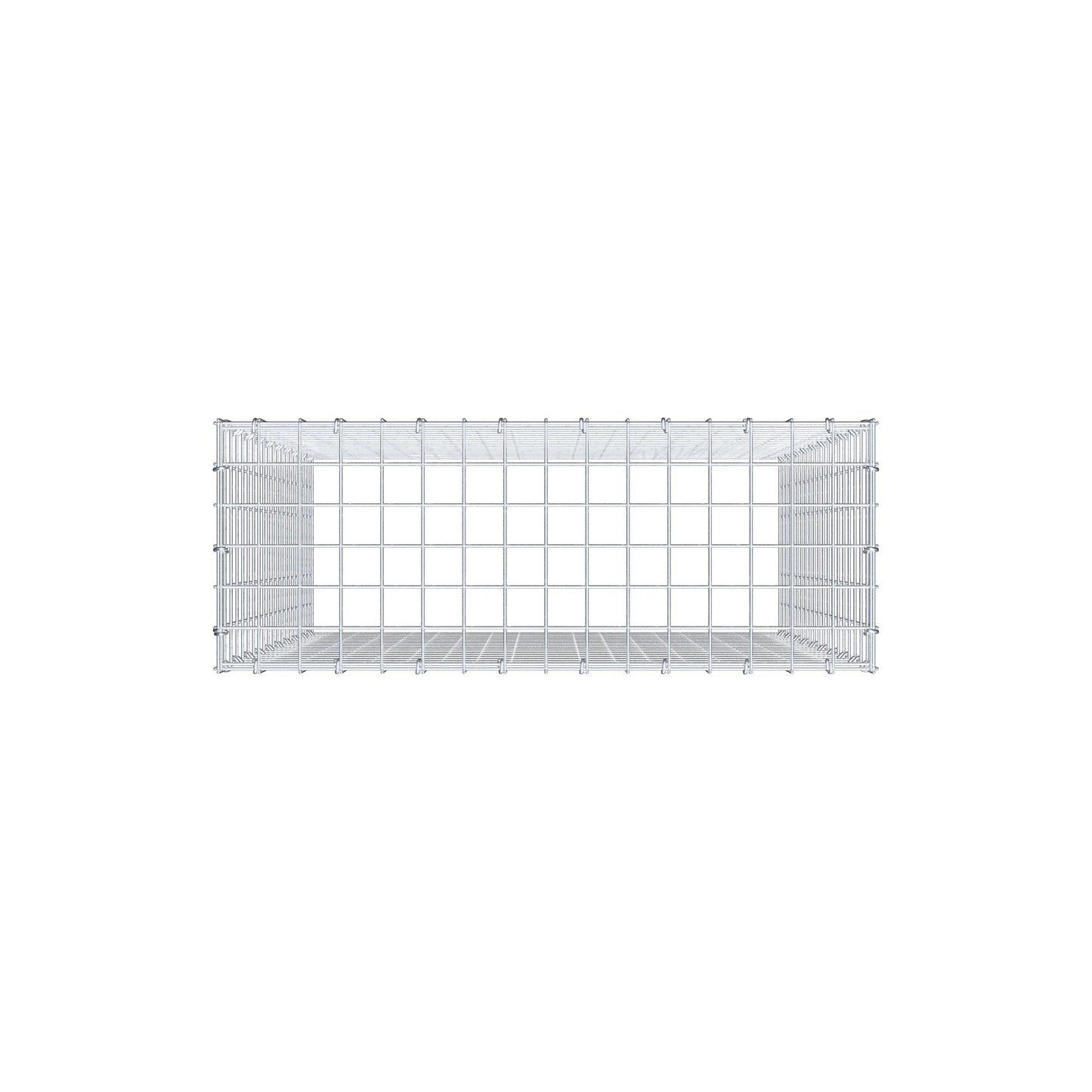 Mounted gabion type 3 100 cm x 80 cm x 30 cm (L x H x D), mesh size 5 cm x 5 cm, C-ring