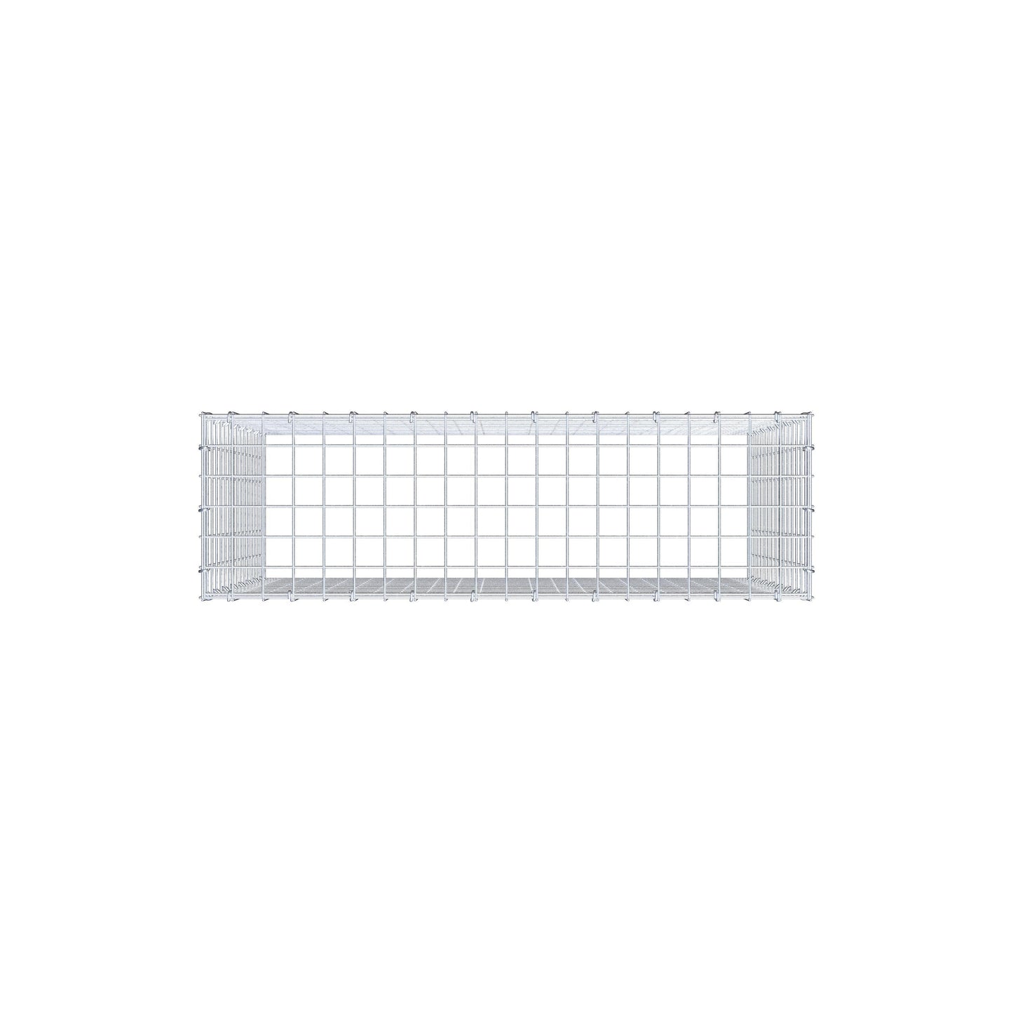 Mounted gabion type 3 100 cm x 80 cm x 30 cm (L x H x D), mesh size 5 cm x 5 cm, C-ring