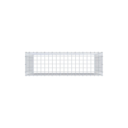 Mounted gabion type 3 100 cm x 80 cm x 30 cm (L x H x D), mesh size 5 cm x 5 cm, C-ring