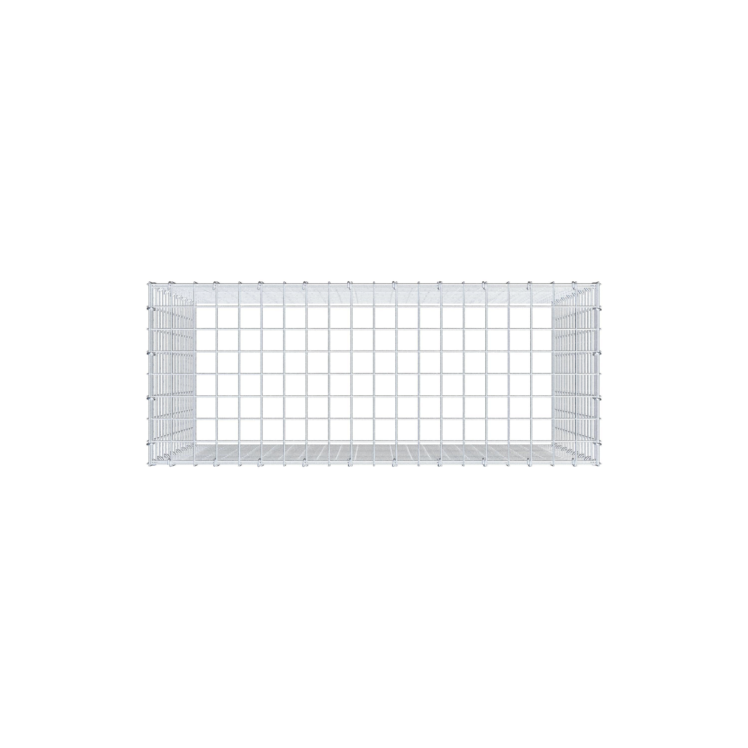 Anbaugabione Typ 3 100 cm x 80 cm x 40 cm (L x H x T), Maschenweite 5 cm x 5 cm, C-Ring