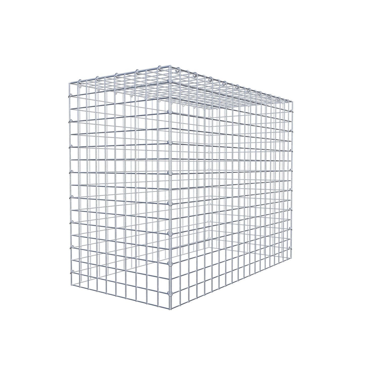 Mounted gabion type 3 100 cm x 80 cm x 50 cm (L x H x D), mesh size 5 cm x 5 cm, C-ring