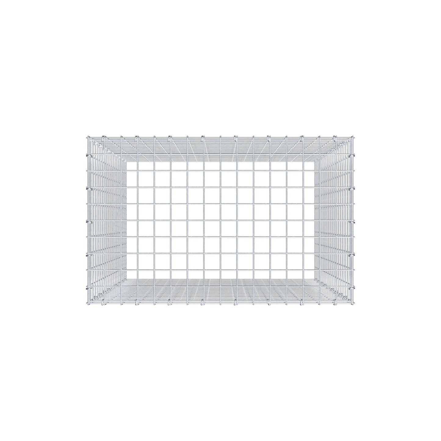 Mounted gabion type 3 100 cm x 80 cm x 50 cm (L x H x D), mesh size 5 cm x 5 cm, C-ring