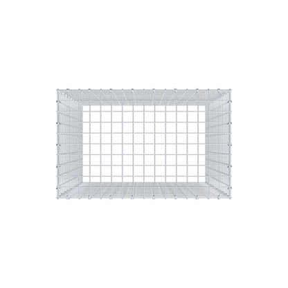 Mounted gabion type 3 100 cm x 80 cm x 50 cm (L x H x D), mesh size 5 cm x 5 cm, C-ring