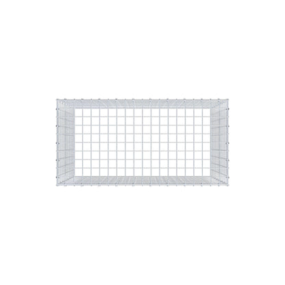 Mounted gabion type 3 100 cm x 80 cm x 50 cm (L x H x D), mesh size 5 cm x 5 cm, C-ring