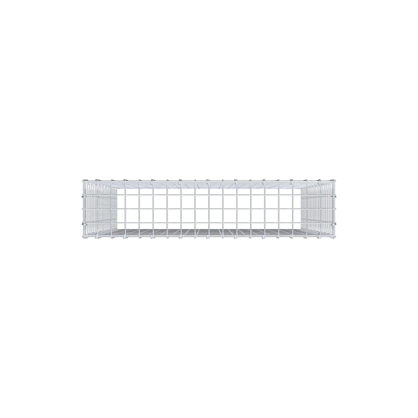 Monteret gabion type 3 100 cm x 90 cm x 20 cm (L x H x D), maskestørrelse 5 cm x 5 cm, C-ring