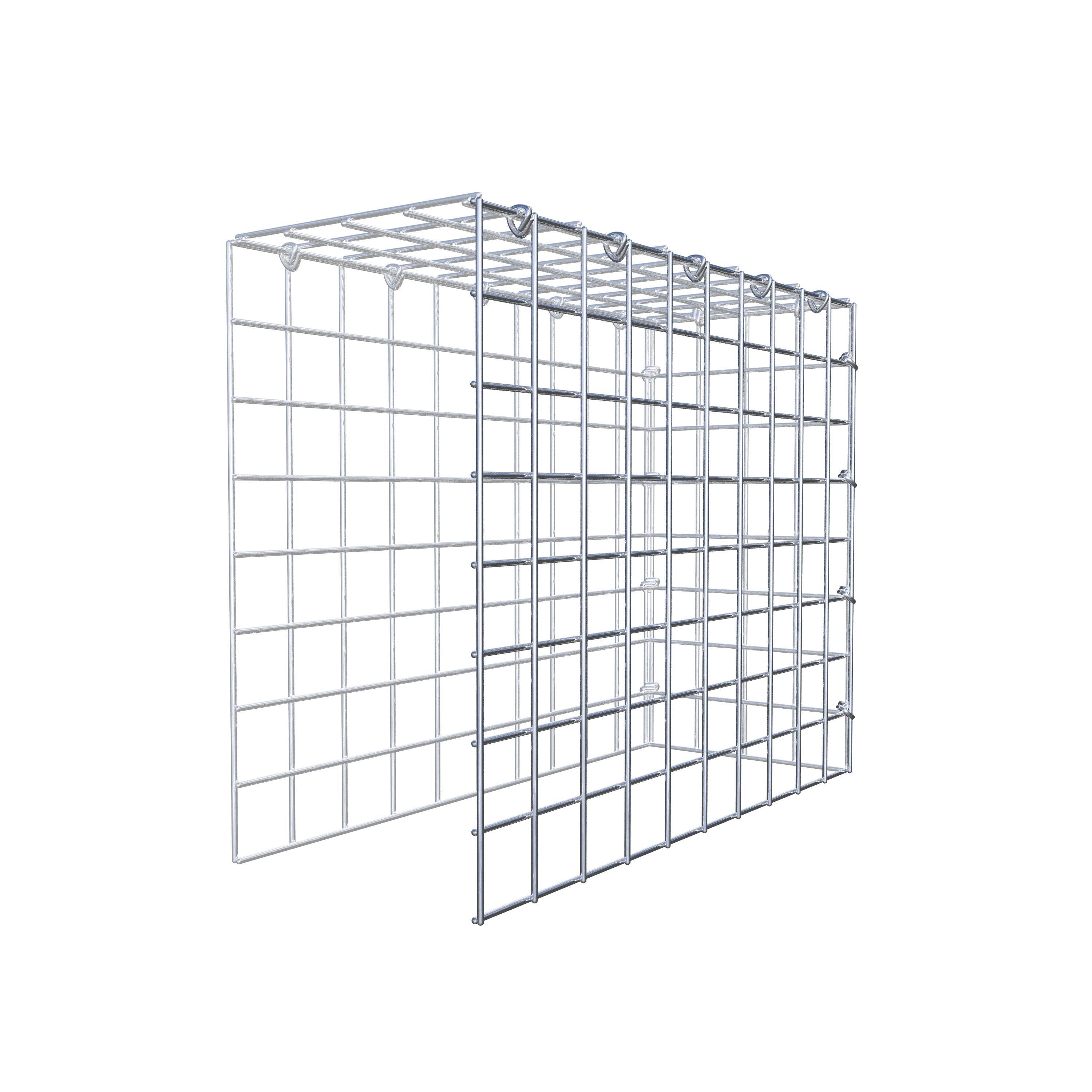 Mounted gabion type 4 50 cm x 40 cm x 20 cm (L x H x D), mesh size 5 cm x 5 cm, C-ring