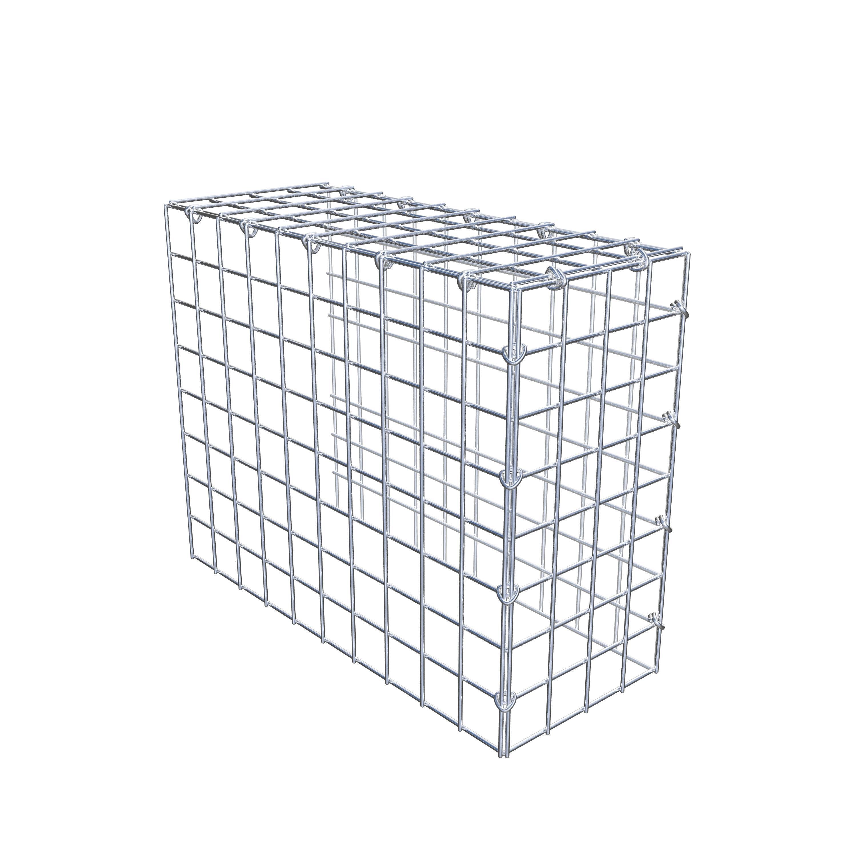 Mounted gabion type 4 50 cm x 40 cm x 20 cm (L x H x D), mesh size 5 cm x 5 cm, C-ring