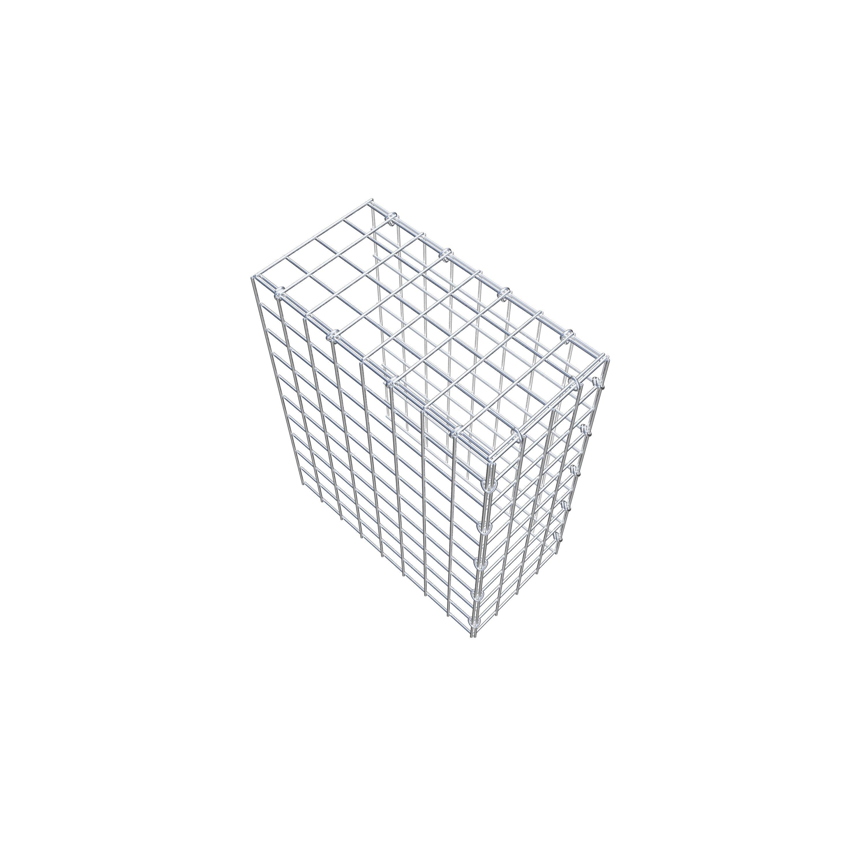 Mounted gabion type 4 50 cm x 40 cm x 20 cm (L x H x D), mesh size 5 cm x 5 cm, C-ring