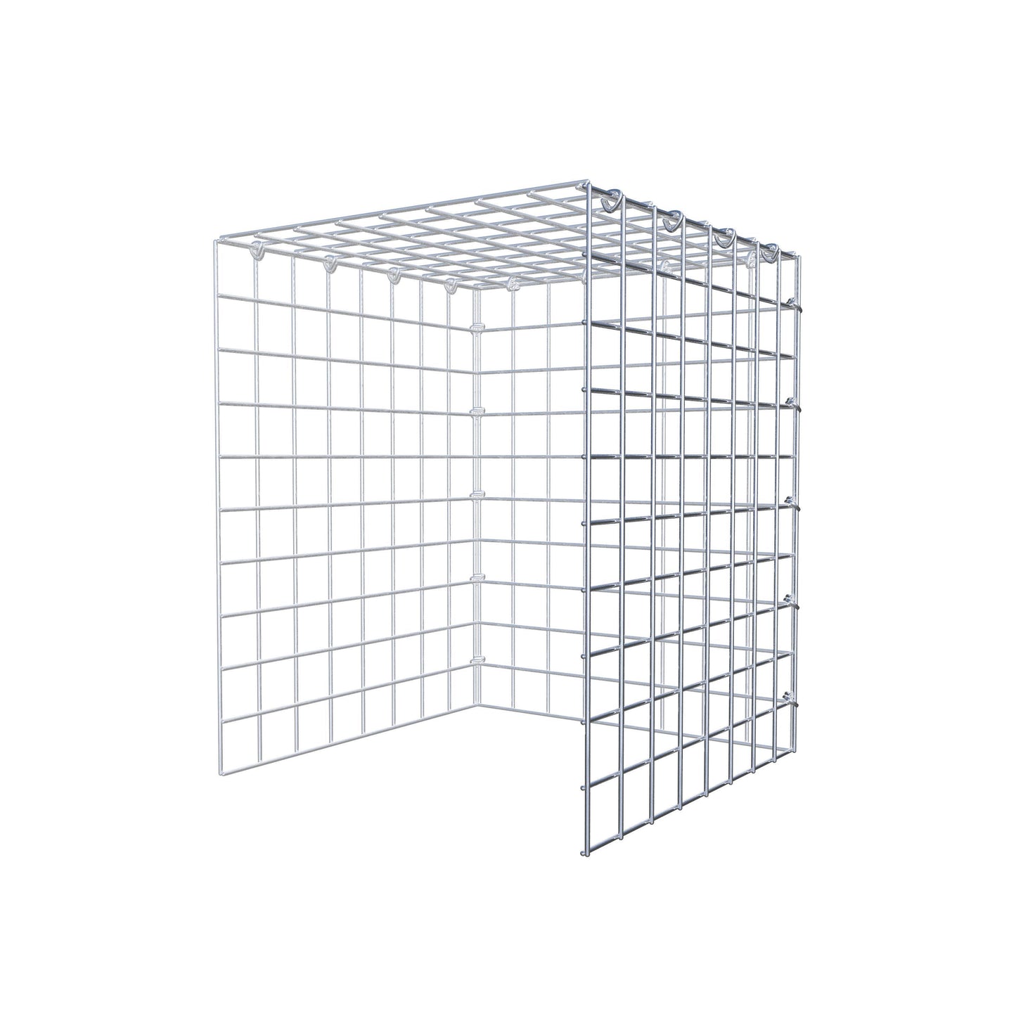 Mounted gabion type 4 50 cm x 40 cm x 40 cm (L x H x D), mesh size 5 cm x 5 cm, C-ring
