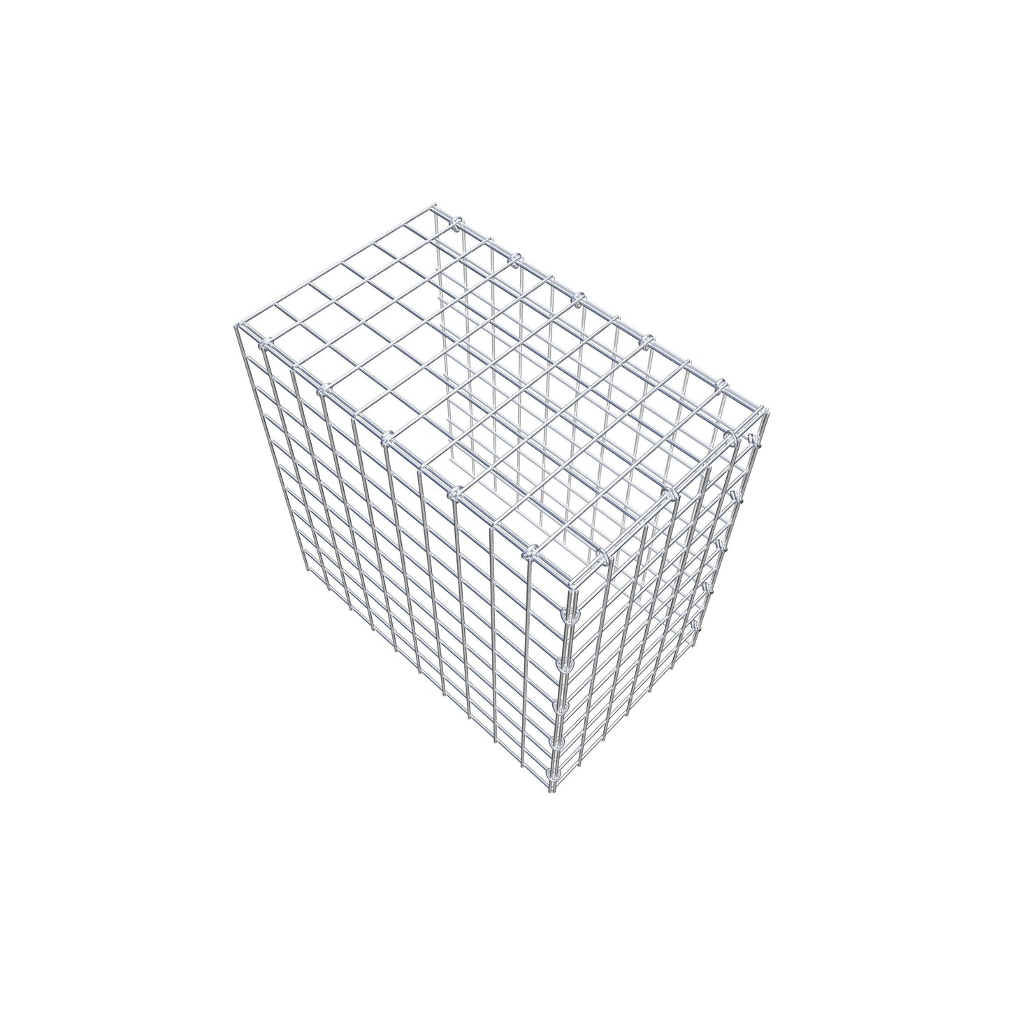 Opbouw schanskorf type 4 50 cm x 50 cm x 30 cm (L x H x D), maaswijdte 5 cm x 5 cm, C-ring