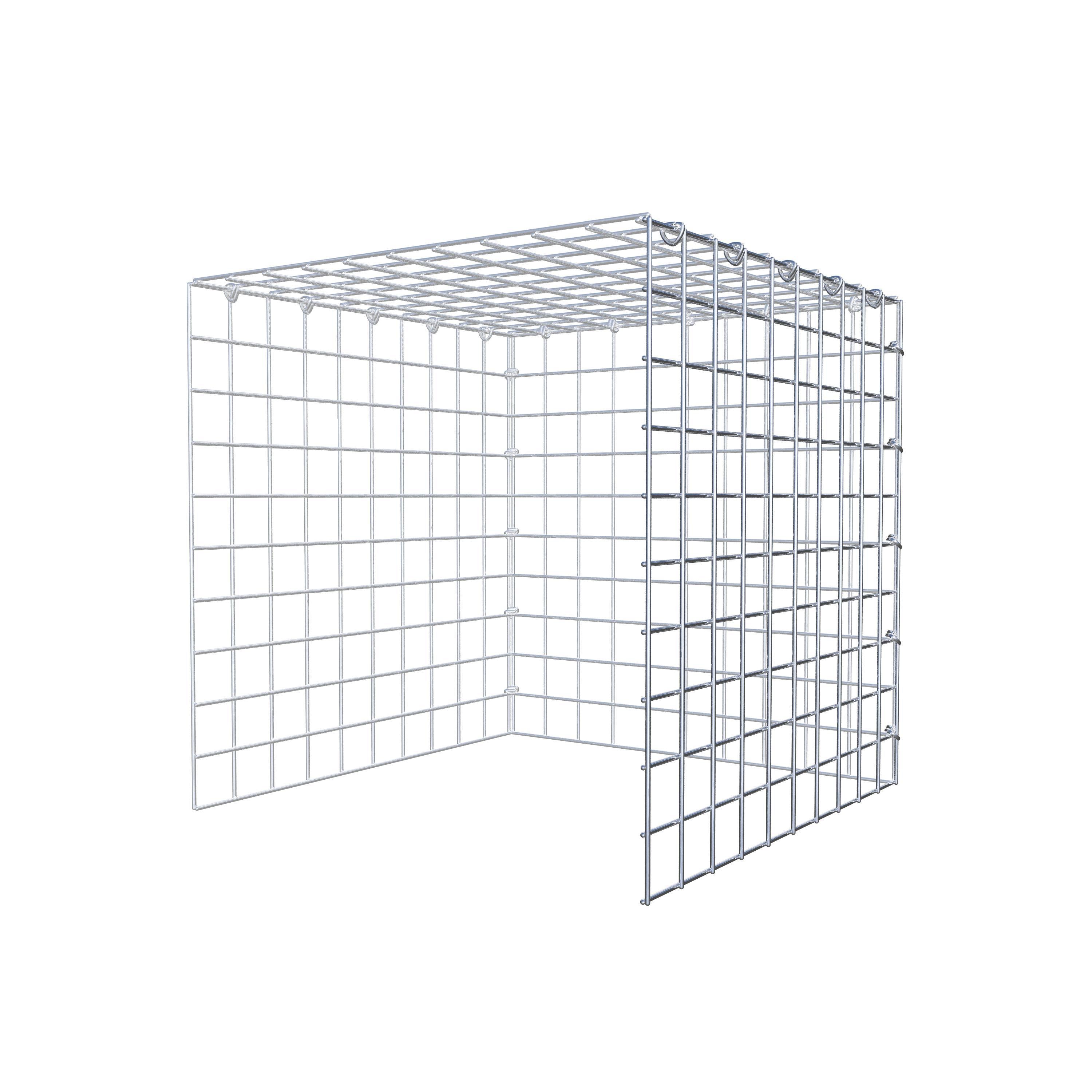 Mounted gabion type 4 50 cm x 50 cm x 50 cm (L x H x D), mesh size 5 cm x 5 cm, C-ring