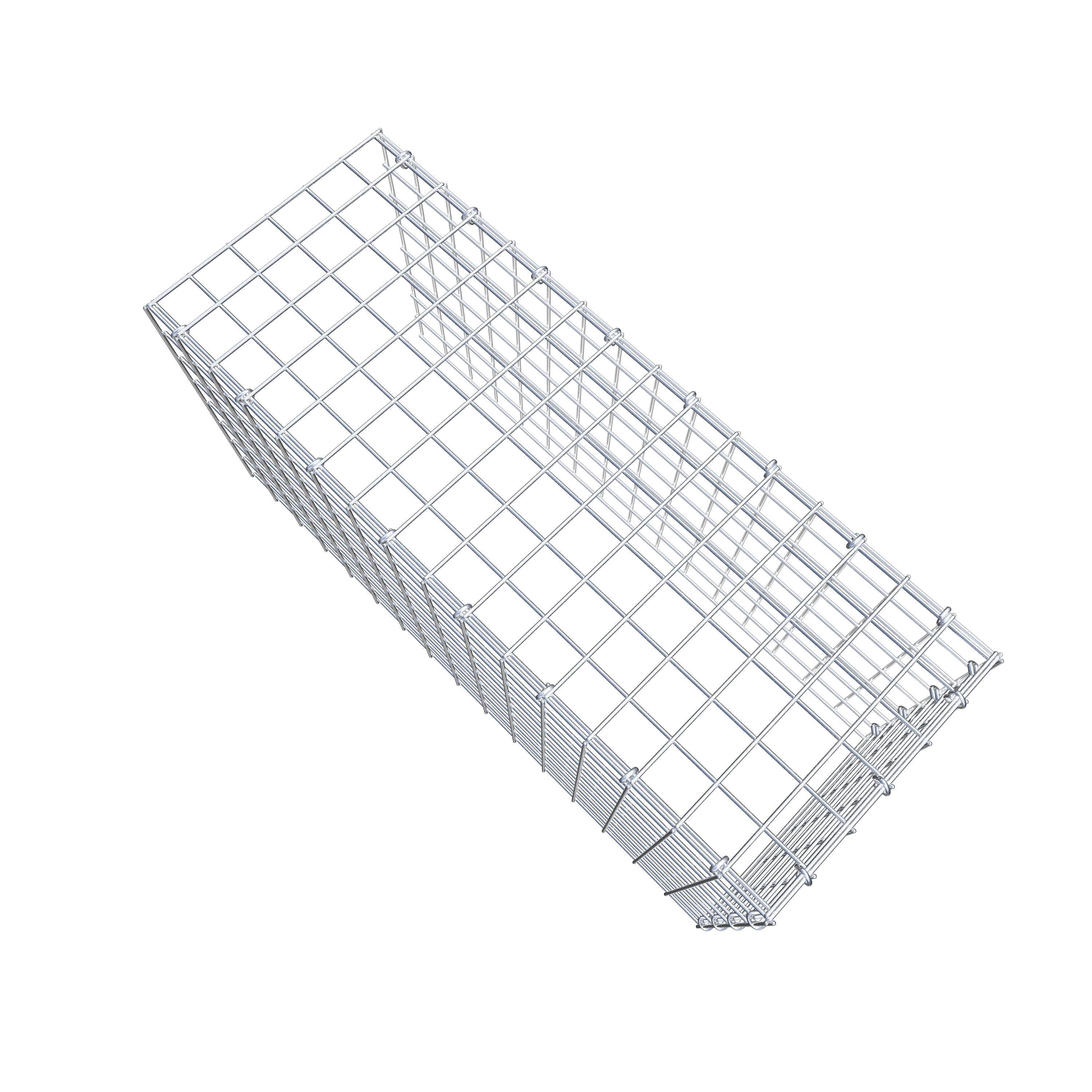 Mounted gabion type 4 80 cm x 40 cm x 30 cm (L x H x D), mesh size 5 cm x 5 cm, C-ring