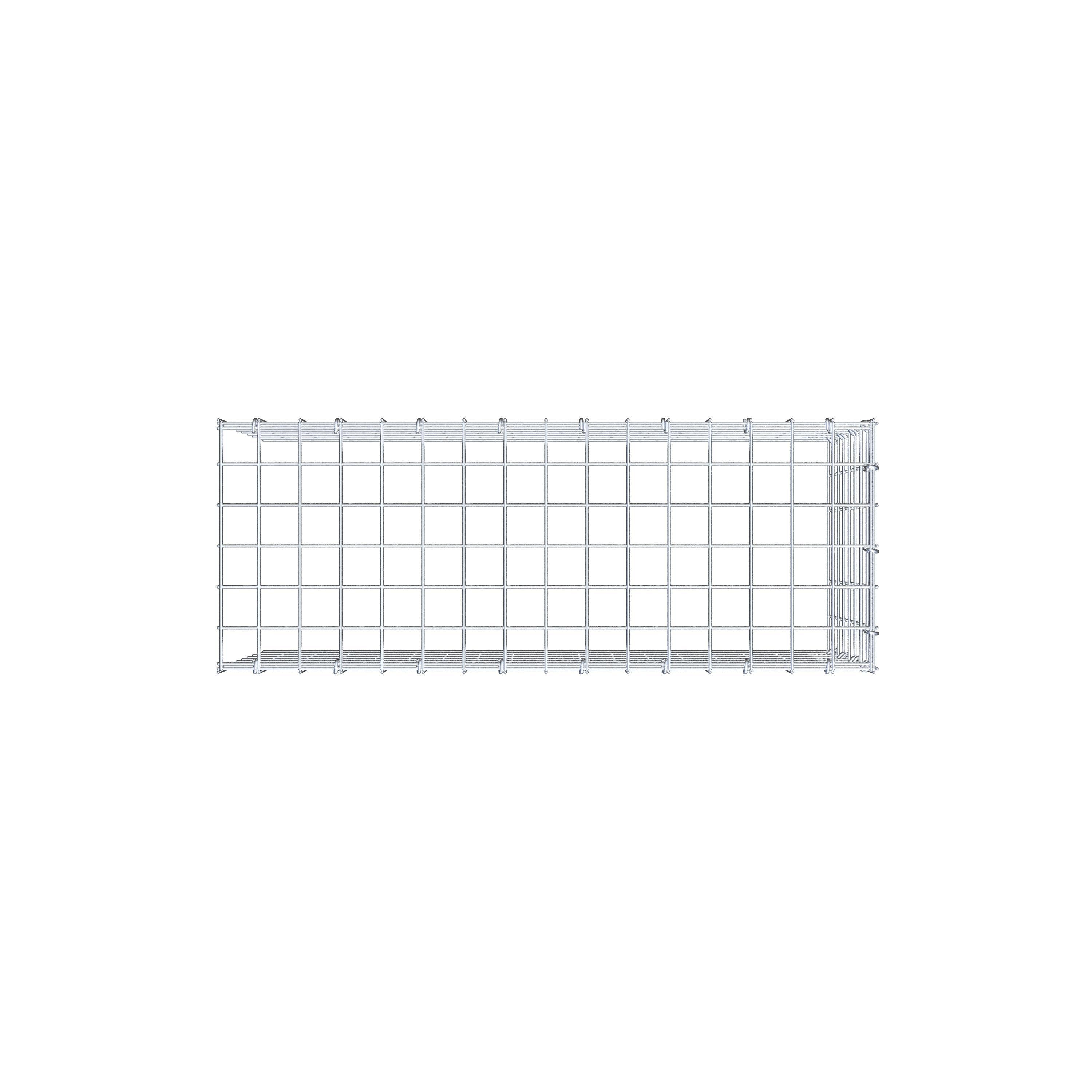 Mounted gabion type 4 80 cm x 40 cm x 30 cm (L x H x D), mesh size 5 cm x 5 cm, C-ring