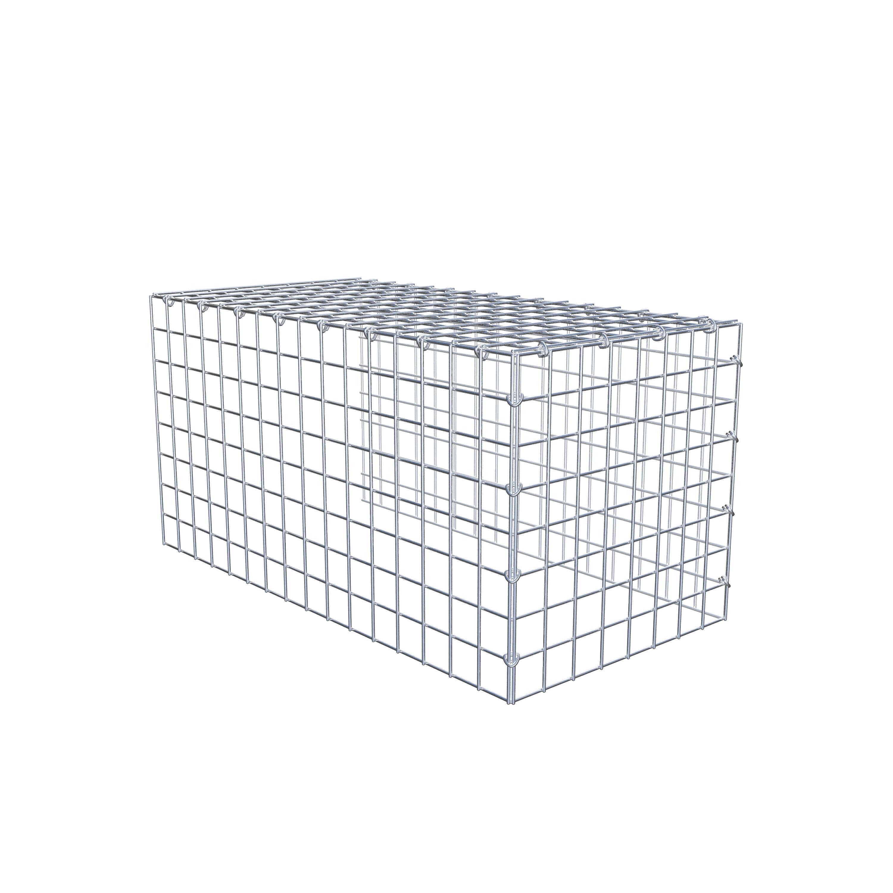 Mounted gabion type 4 80 cm x 40 cm x 40 cm (L x H x D), mesh size 5 cm x 5 cm, C-ring