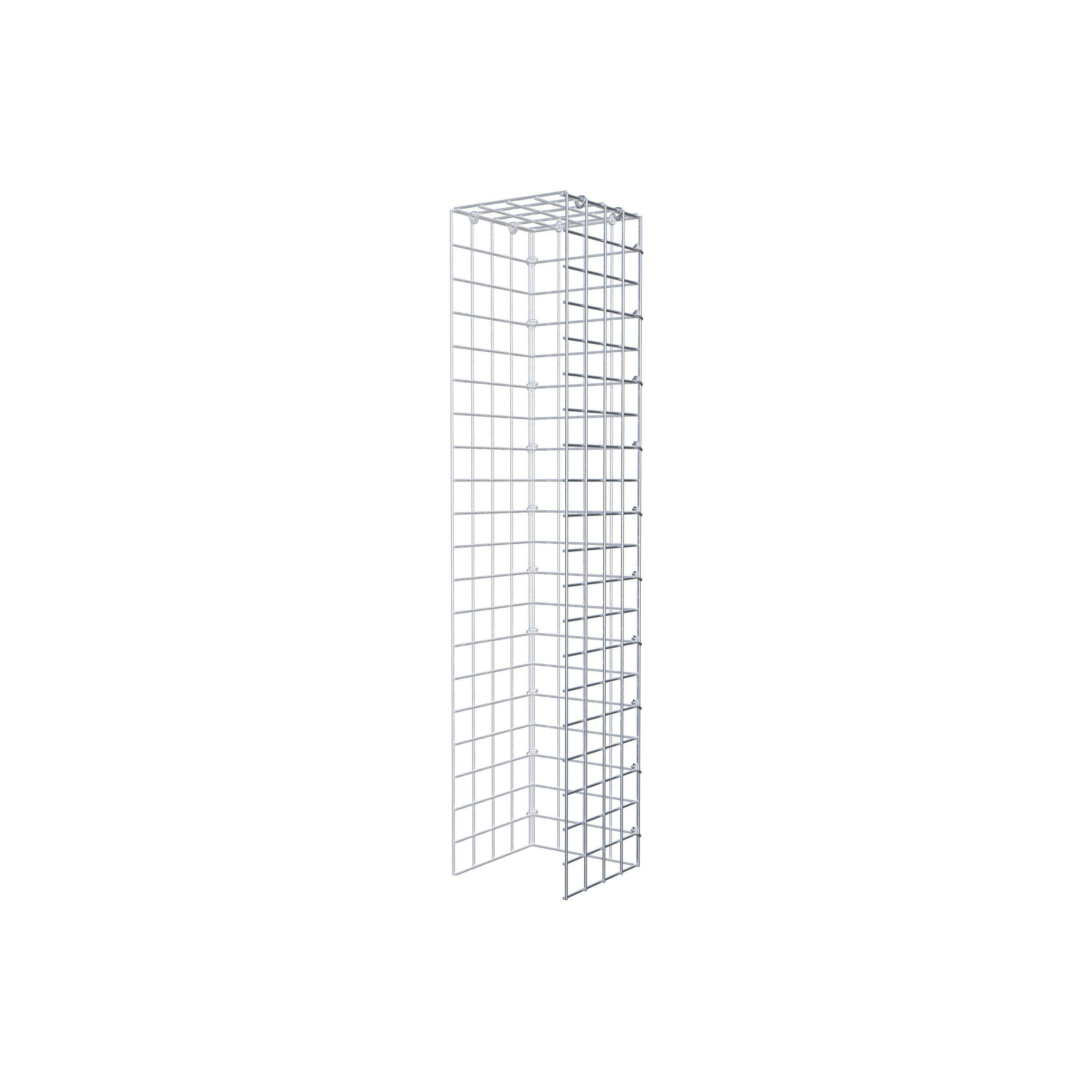 Monteret gabion type 4 100 cm x 20 cm x 20 cm (L x H x D), maskestørrelse 5 cm x 5 cm, C-ring