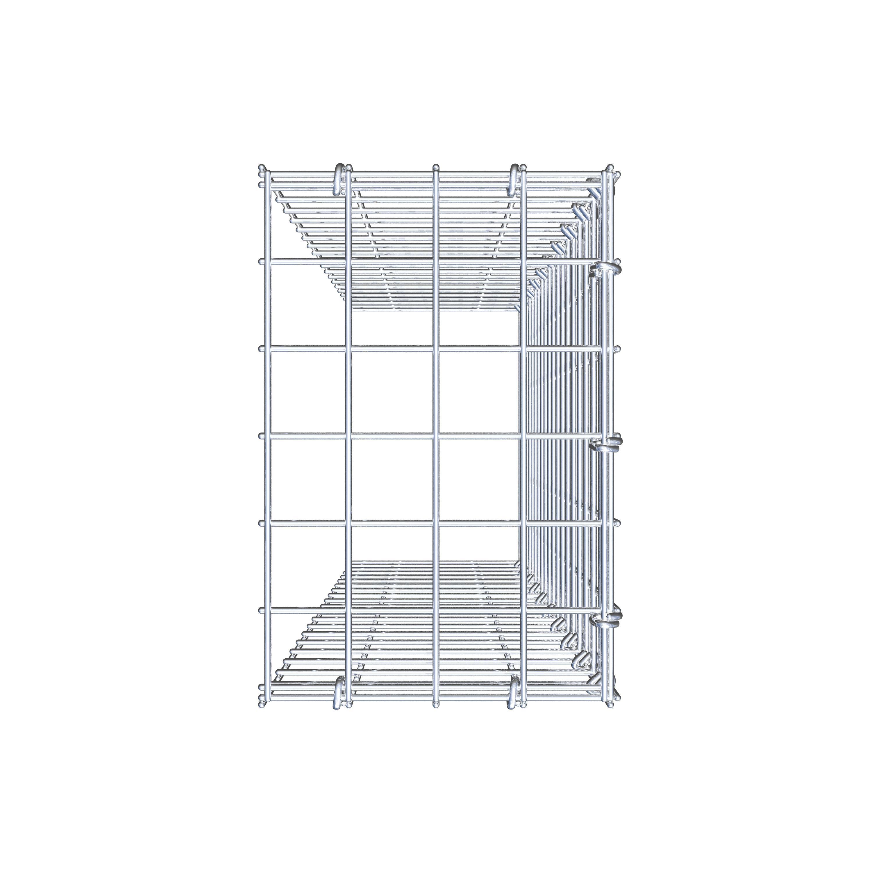 Anbaugabione Typ 4 100 cm x 20 cm x 30 cm (L x H x T), Maschenweite 5 cm x 5 cm, C-Ring