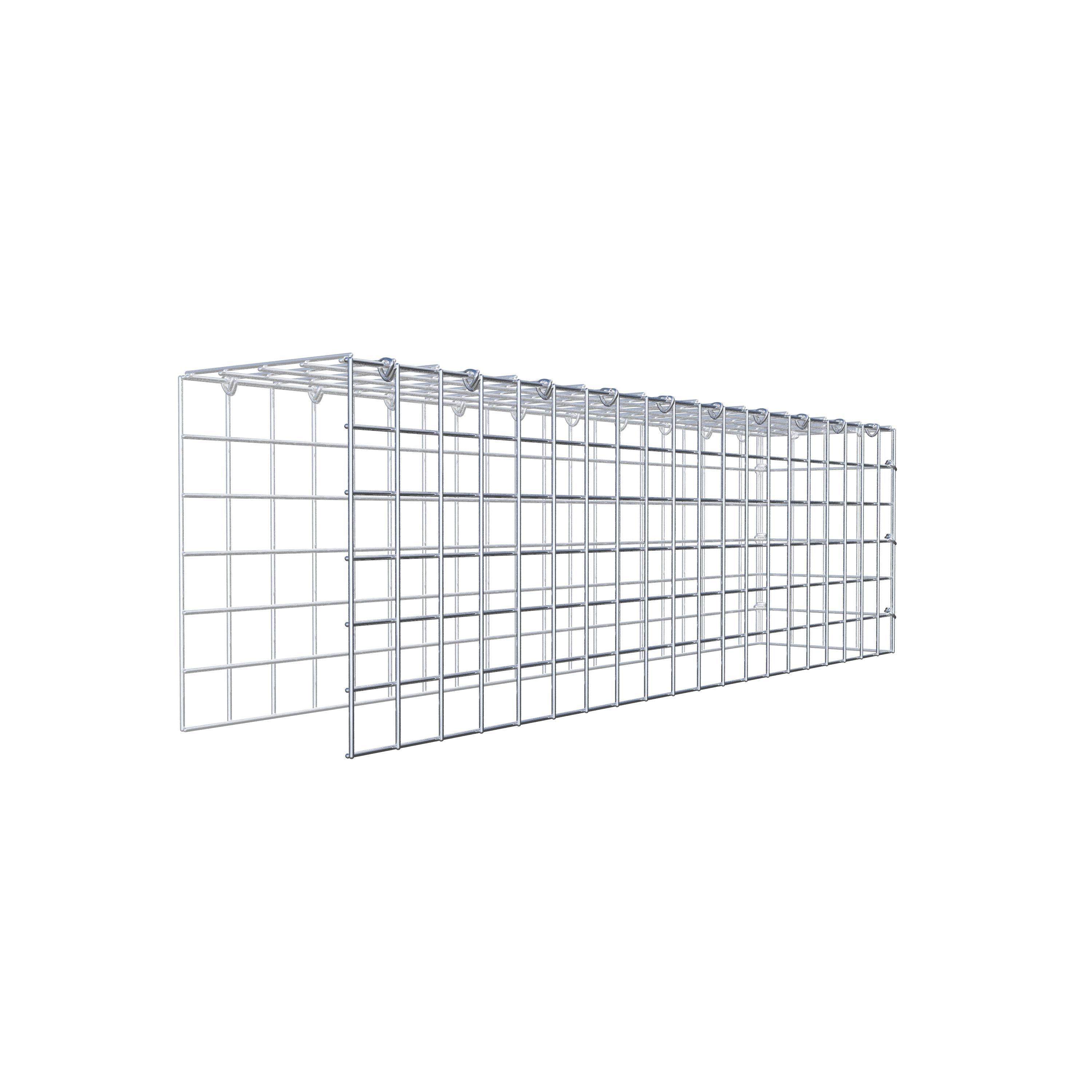 Mounted gabion type 4 100 cm x 30 cm x 20 cm (L x H x D), mesh size 5 cm x 5 cm, C-ring