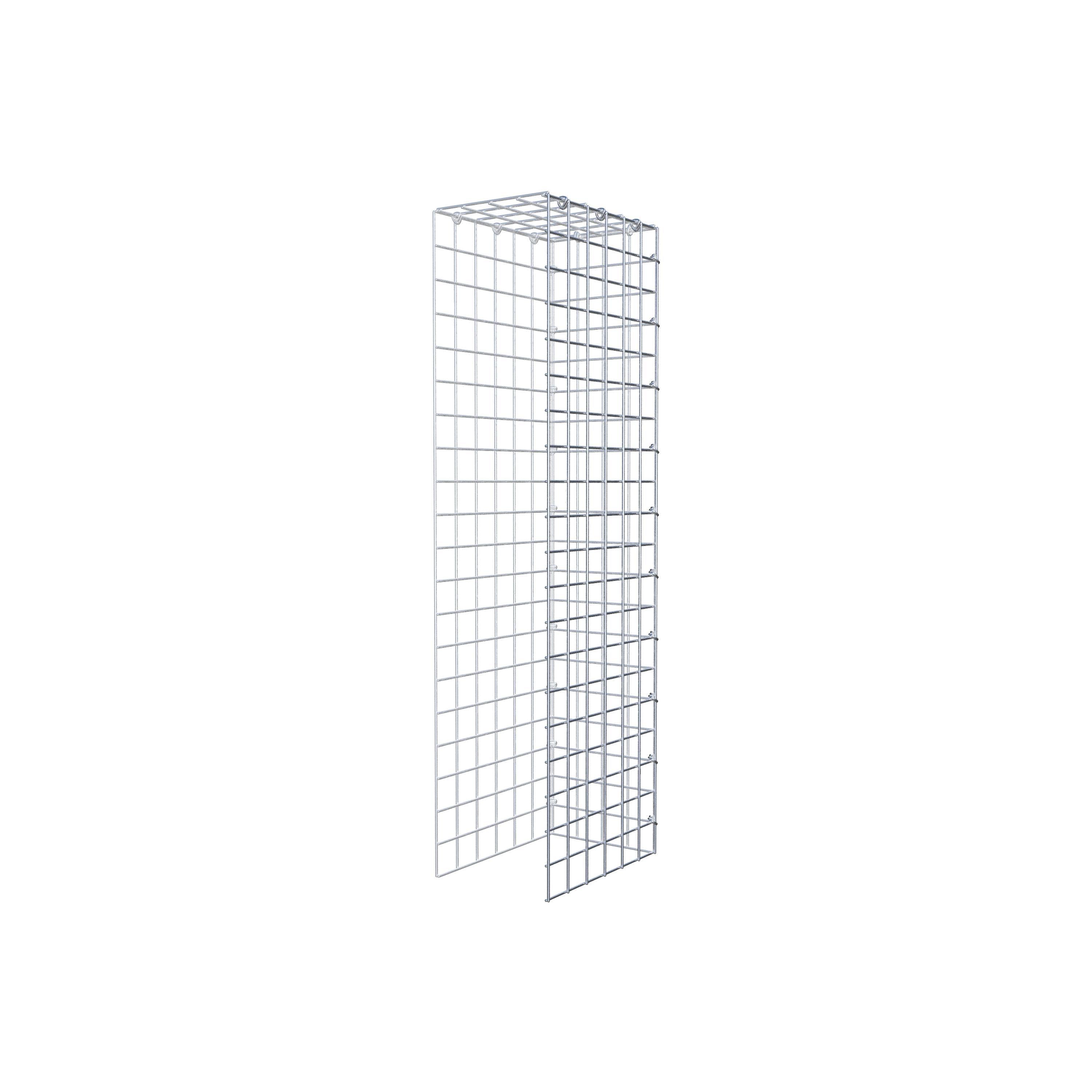 Mounted gabion type 4 100 cm x 30 cm x 20 cm (L x H x D), mesh size 5 cm x 5 cm, C-ring