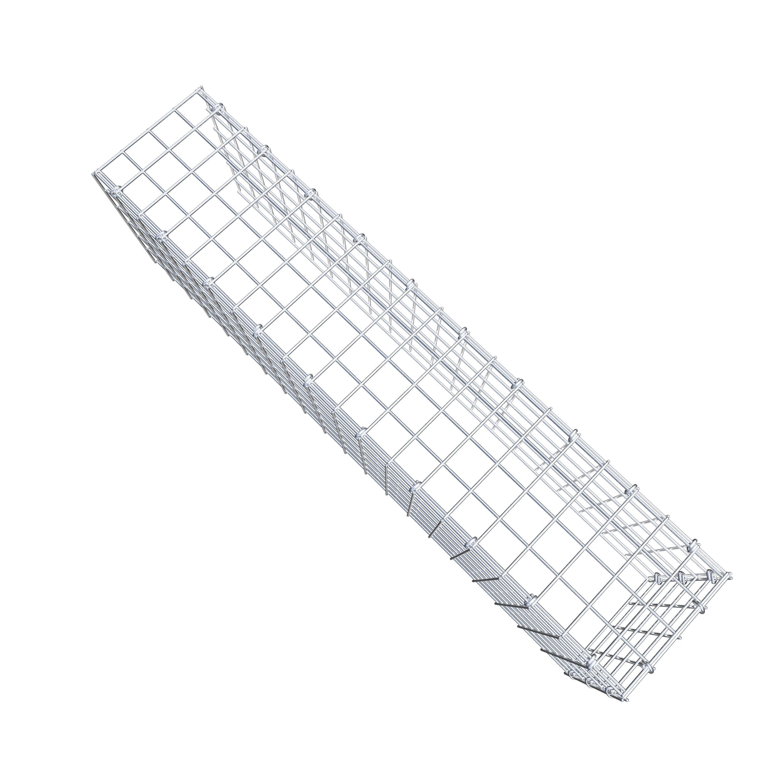 Mounted gabion type 4 100 cm x 30 cm x 20 cm (L x H x D), mesh size 5 cm x 5 cm, C-ring