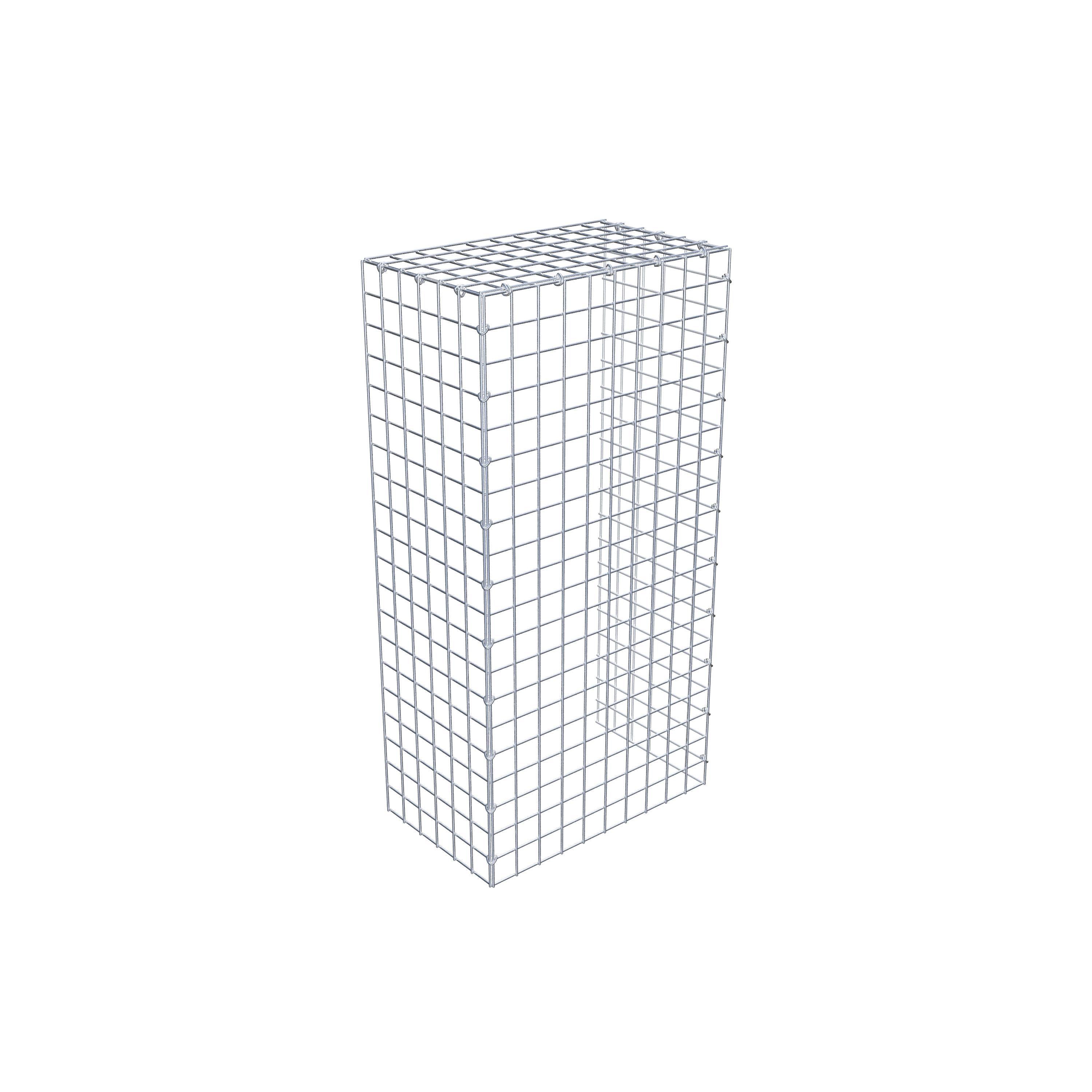 Mounted gabion type 4 100 cm x 30 cm x 50 cm (L x H x D), mesh size 5 cm x 5 cm, C-ring