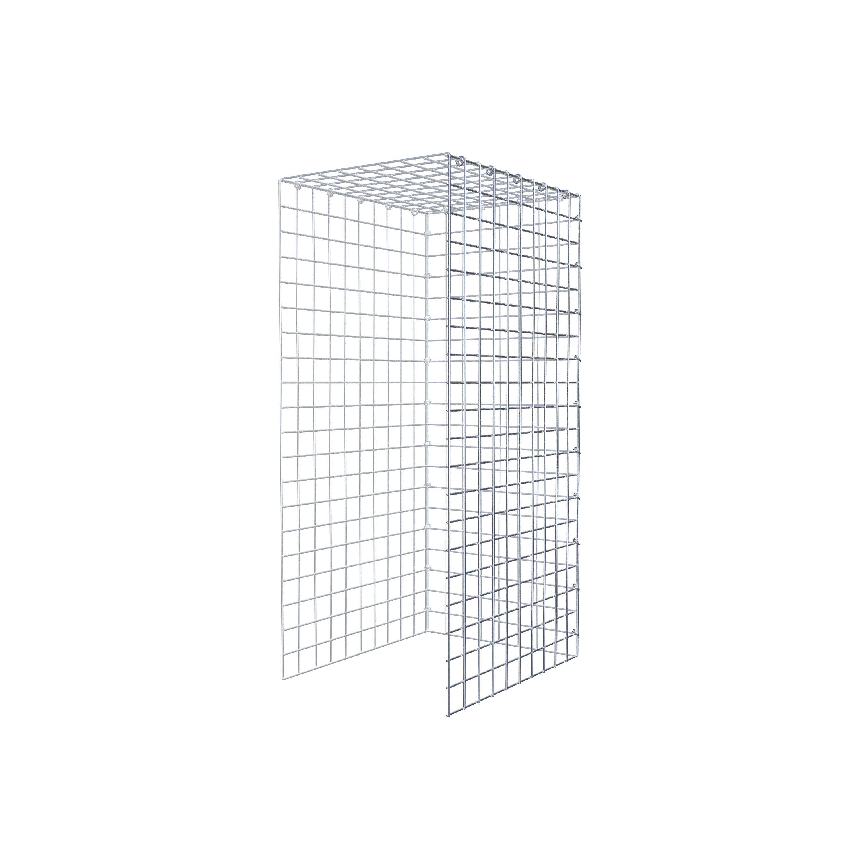 Monteret gabion type 4 100 cm x 50 cm x 40 cm (L x H x D), maskestørrelse 5 cm x 5 cm, C-ring