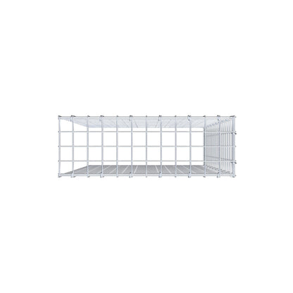 Mounted gabion type 4 100 cm x 60 cm x 20 cm (L x H x D), mesh size 5 cm x 5 cm, C-ring