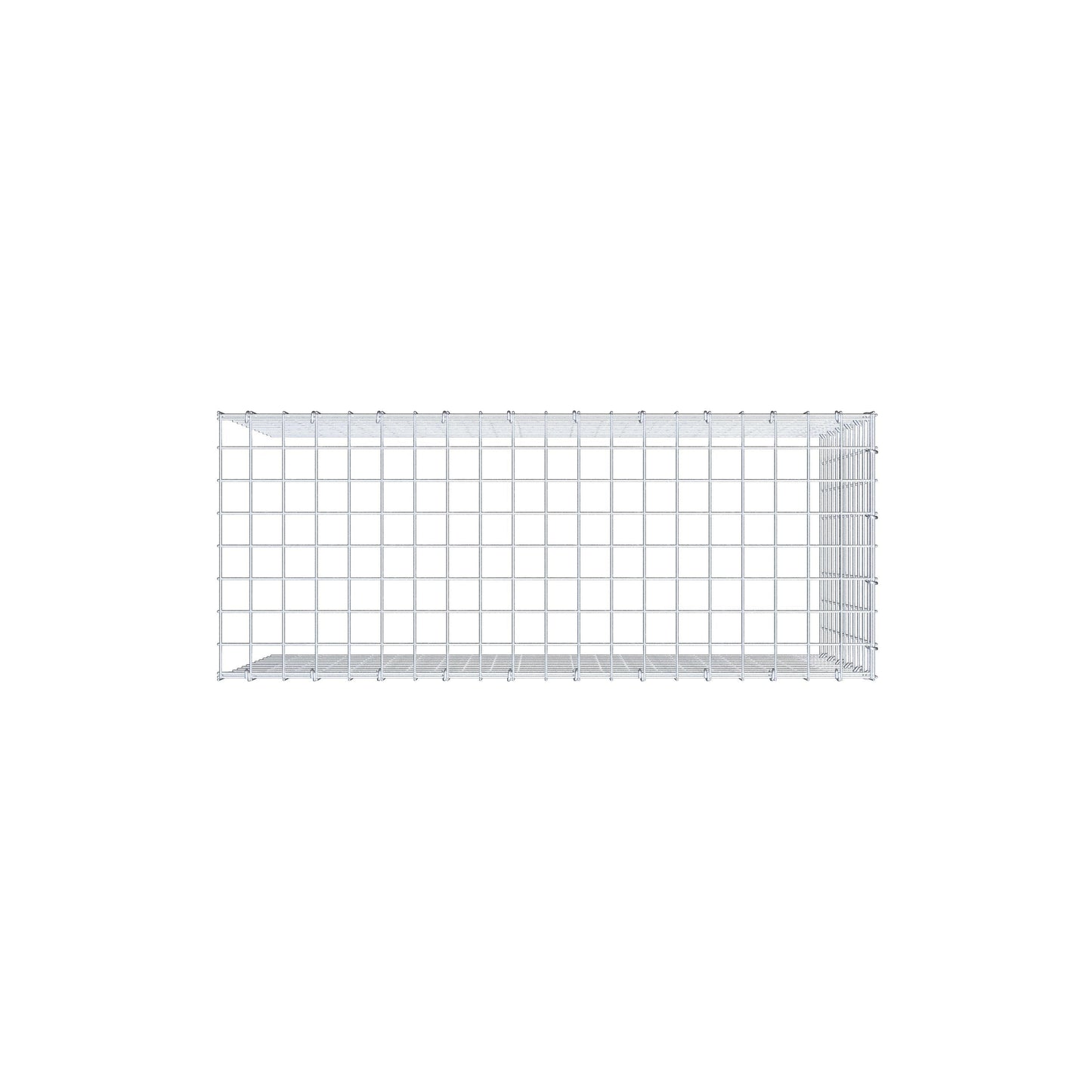 Gavión acoplable tipo 4 100 cm x 60 cm x 40 cm (L x A x P), malla 5 cm x 5 cm, anillo en C