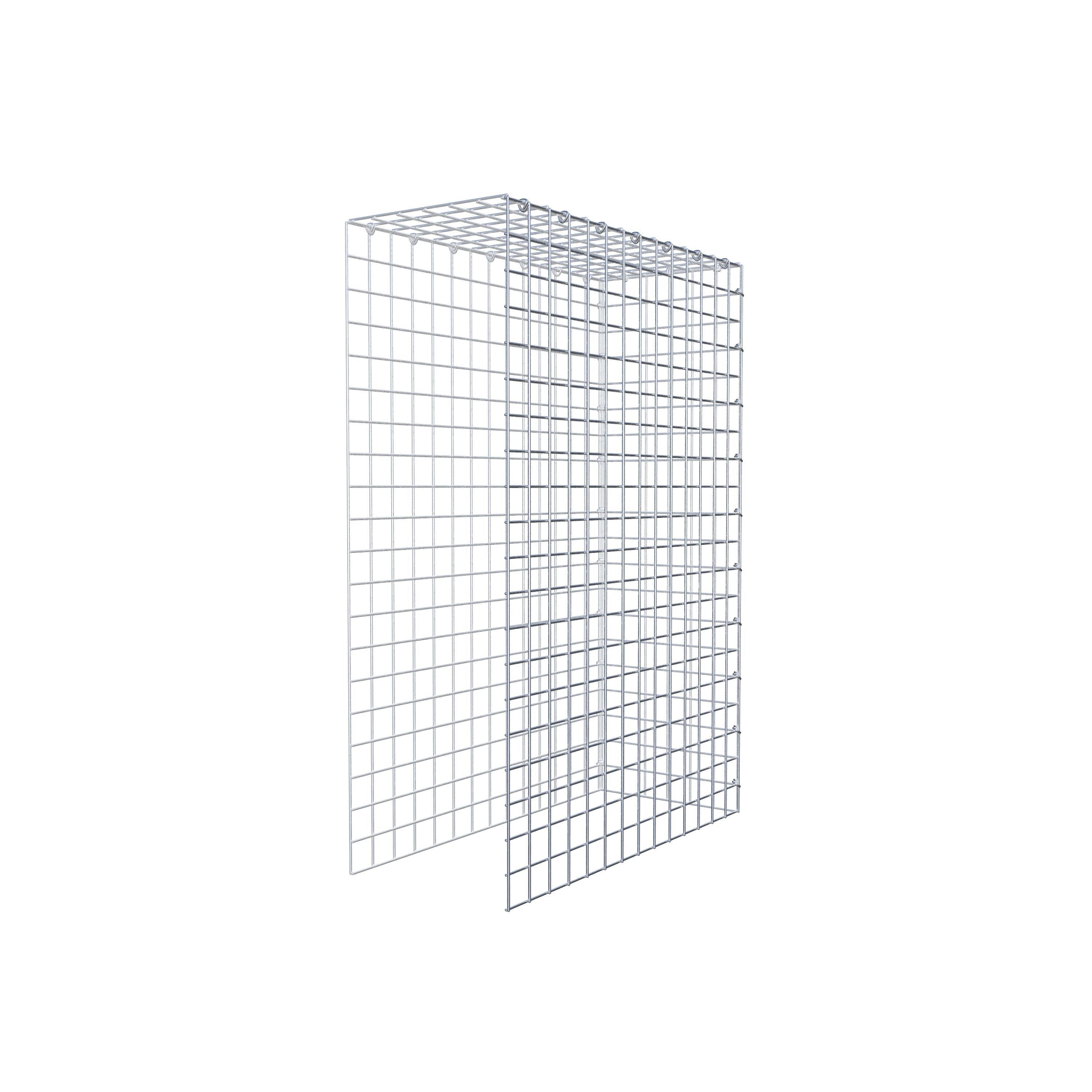 Mounted gabion type 4 100 cm x 70 cm x 30 cm (L x H x D), mesh size 5 cm x 5 cm, C-ring