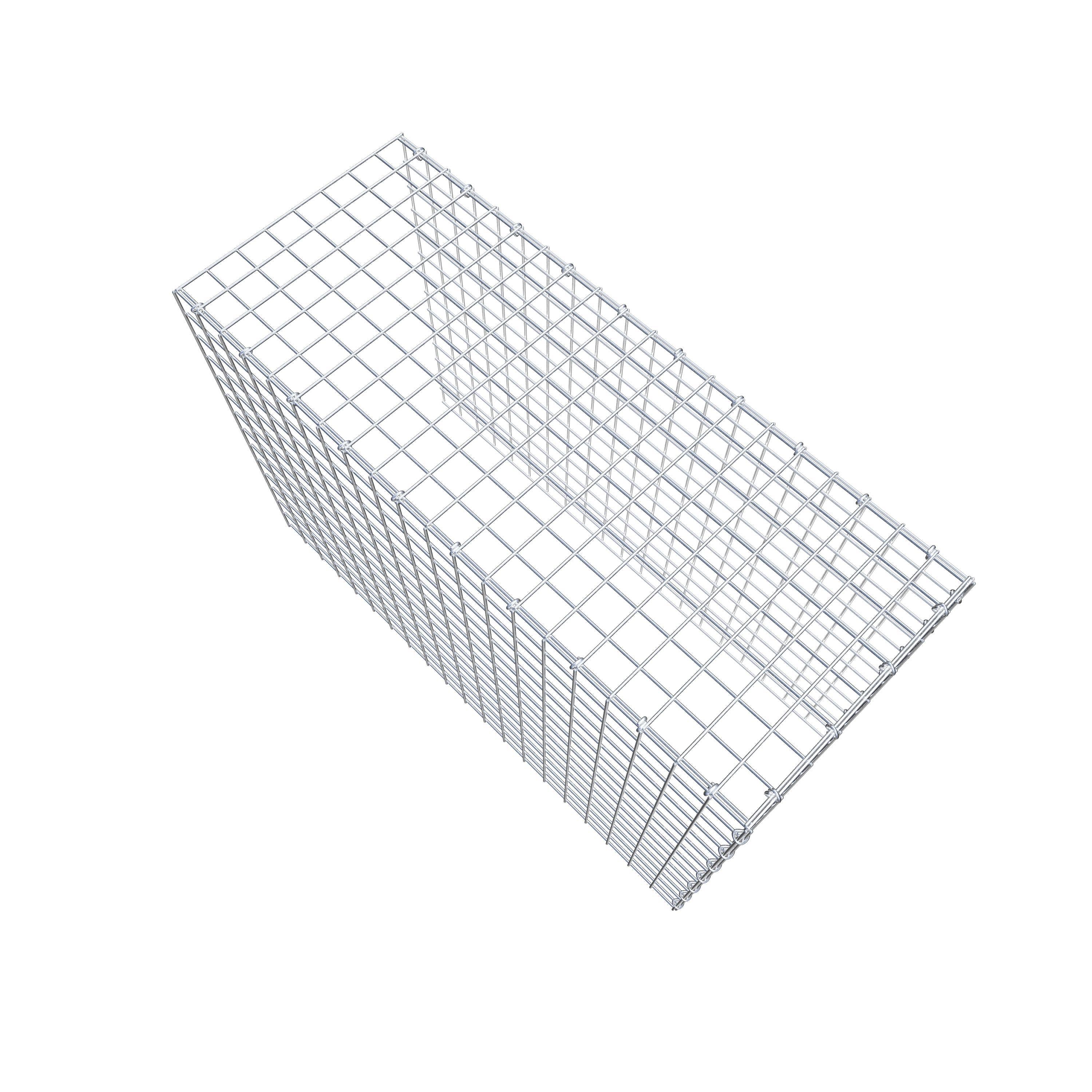 Mounted gabion type 4 100 cm x 70 cm x 40 cm (L x H x D), mesh size 5 cm x 5 cm, C-ring