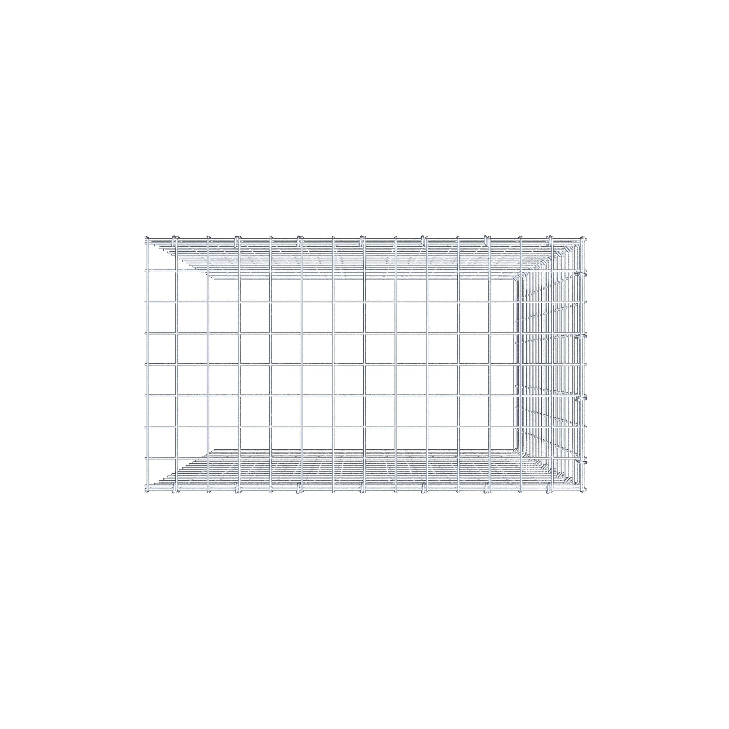 Mounted gabion type 4 100 cm x 70 cm x 40 cm (L x H x D), mesh size 5 cm x 5 cm, C-ring