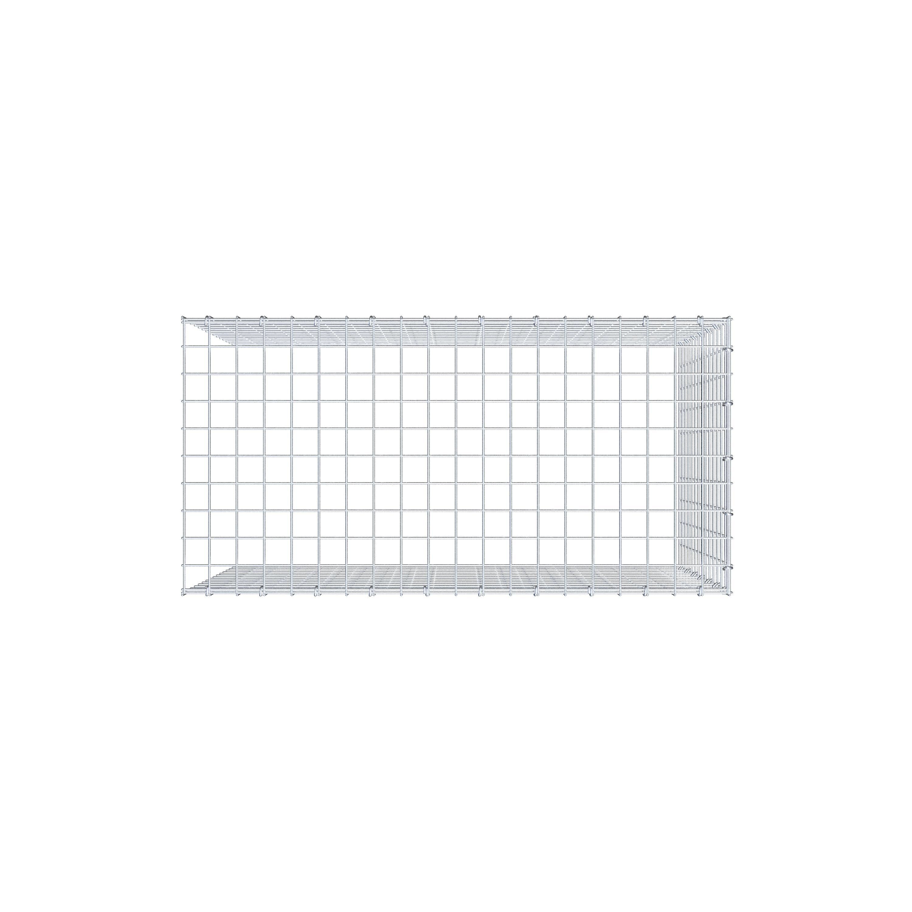 Pile aggiuntivo tipo 4 100 cm x 70 cm x 50 cm (L x H x P), maglia 5 cm x 5 cm, anello a C