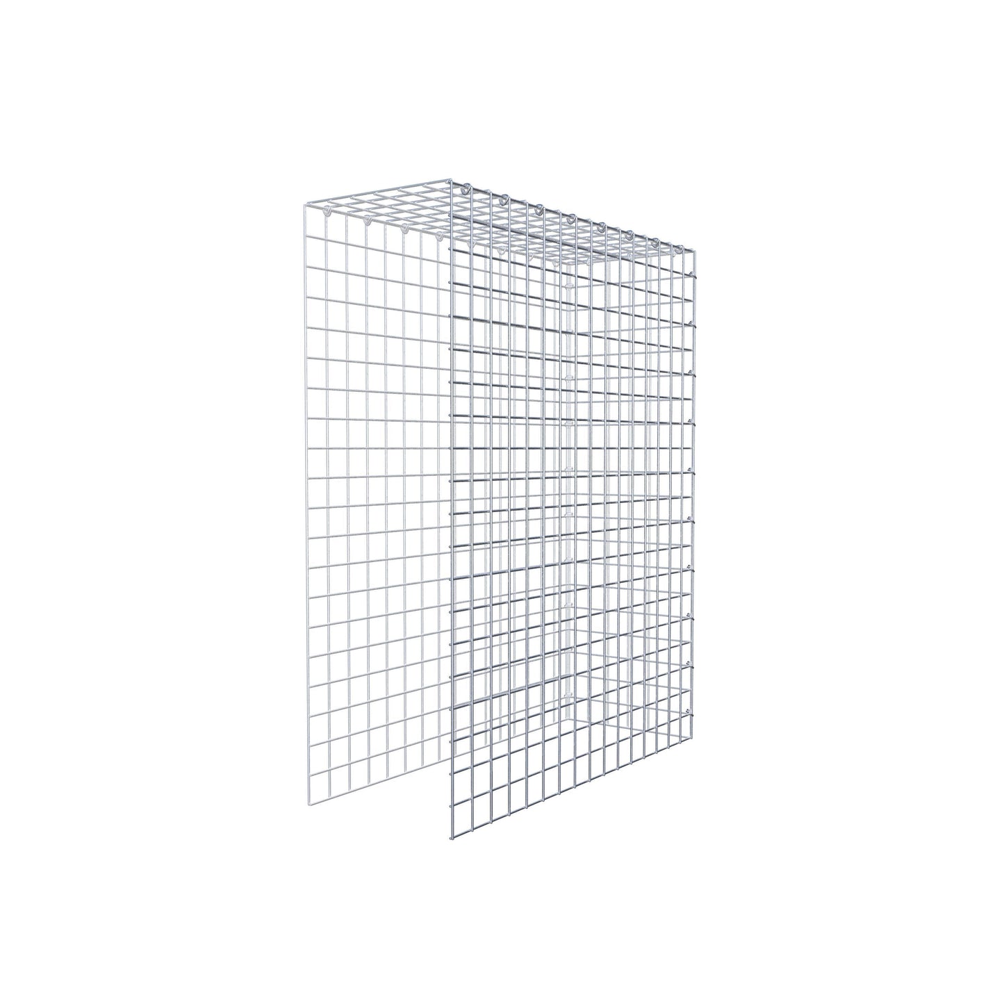 Mounted gabion type 4 100 cm x 80 cm x 30 cm (L x H x D), mesh size 5 cm x 5 cm, C-ring