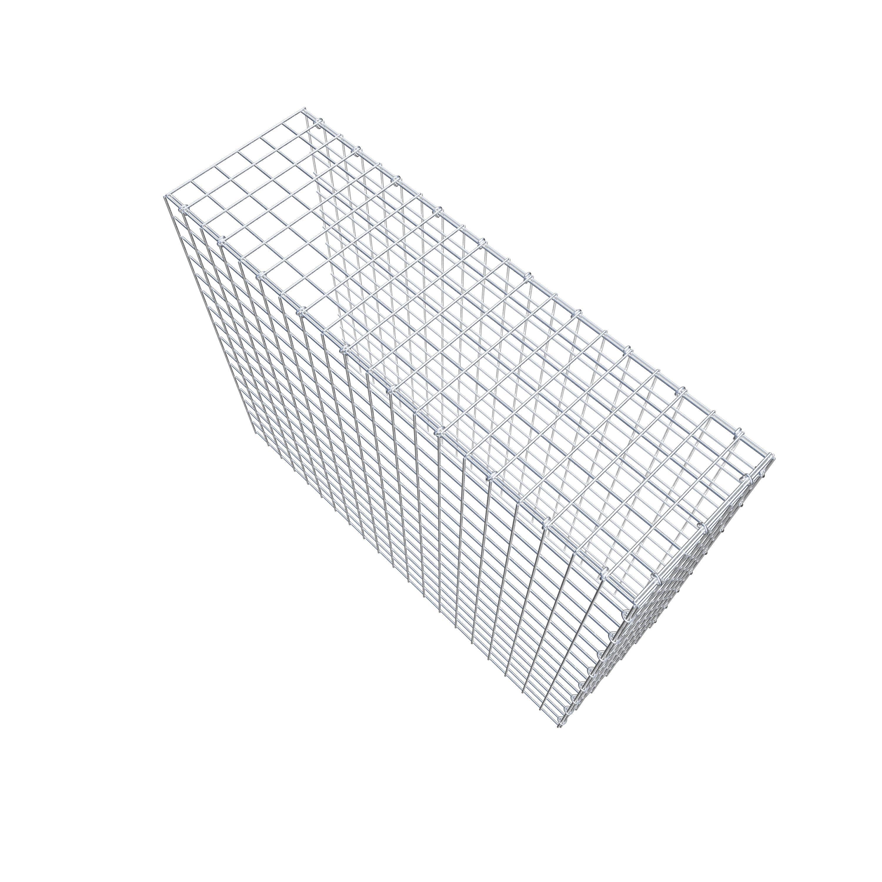 Mounted gabion type 4 100 cm x 80 cm x 30 cm (L x H x D), mesh size 5 cm x 5 cm, C-ring