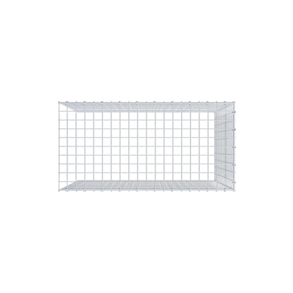 Monteret gabion type 4 100 cm x 90 cm x 50 cm (L x H x D), maskestørrelse 5 cm x 5 cm, C-ring