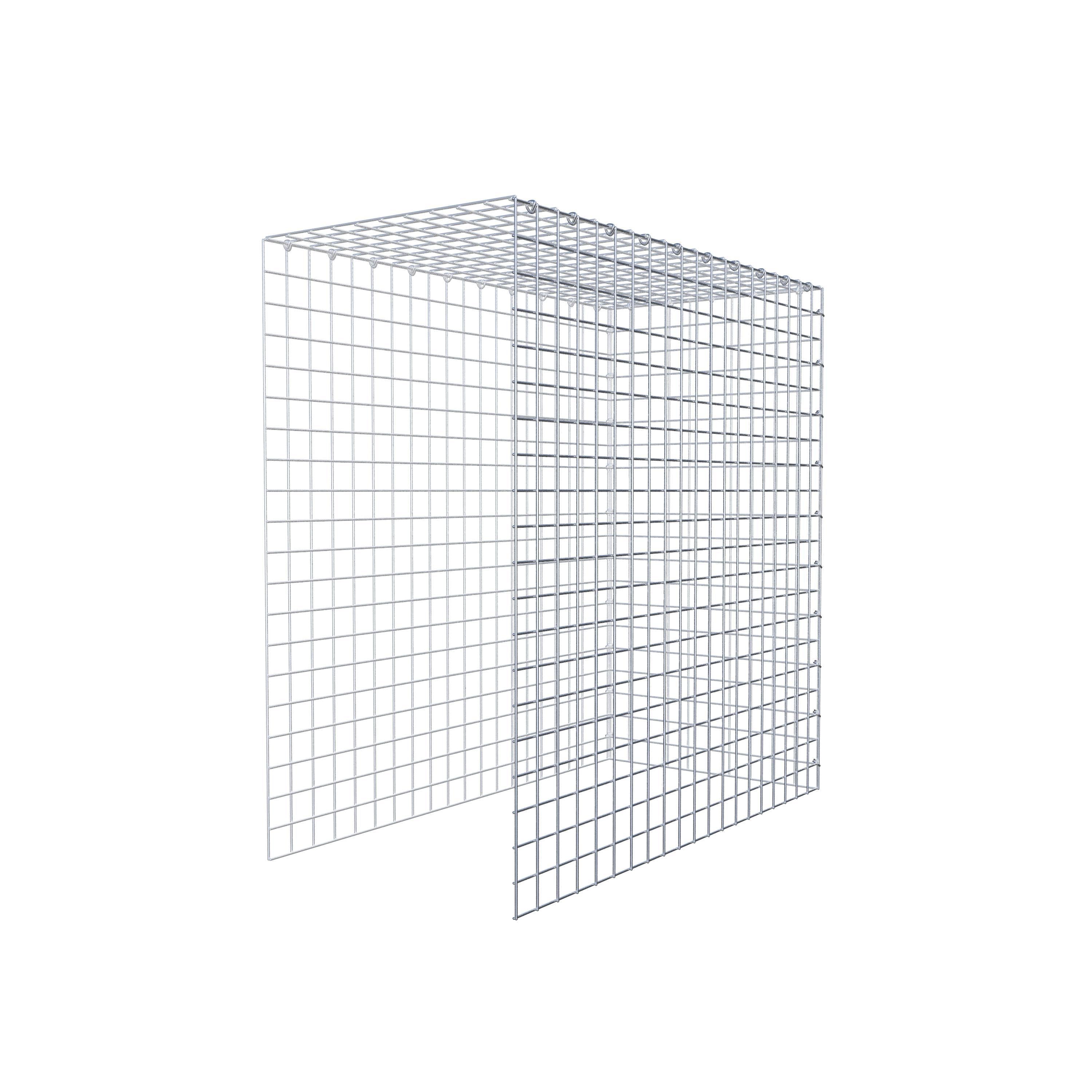 Mounted gabion type 4 100 cm x 100 cm x 50 cm (L x H x D), mesh size 5 cm x 5 cm, C-ring