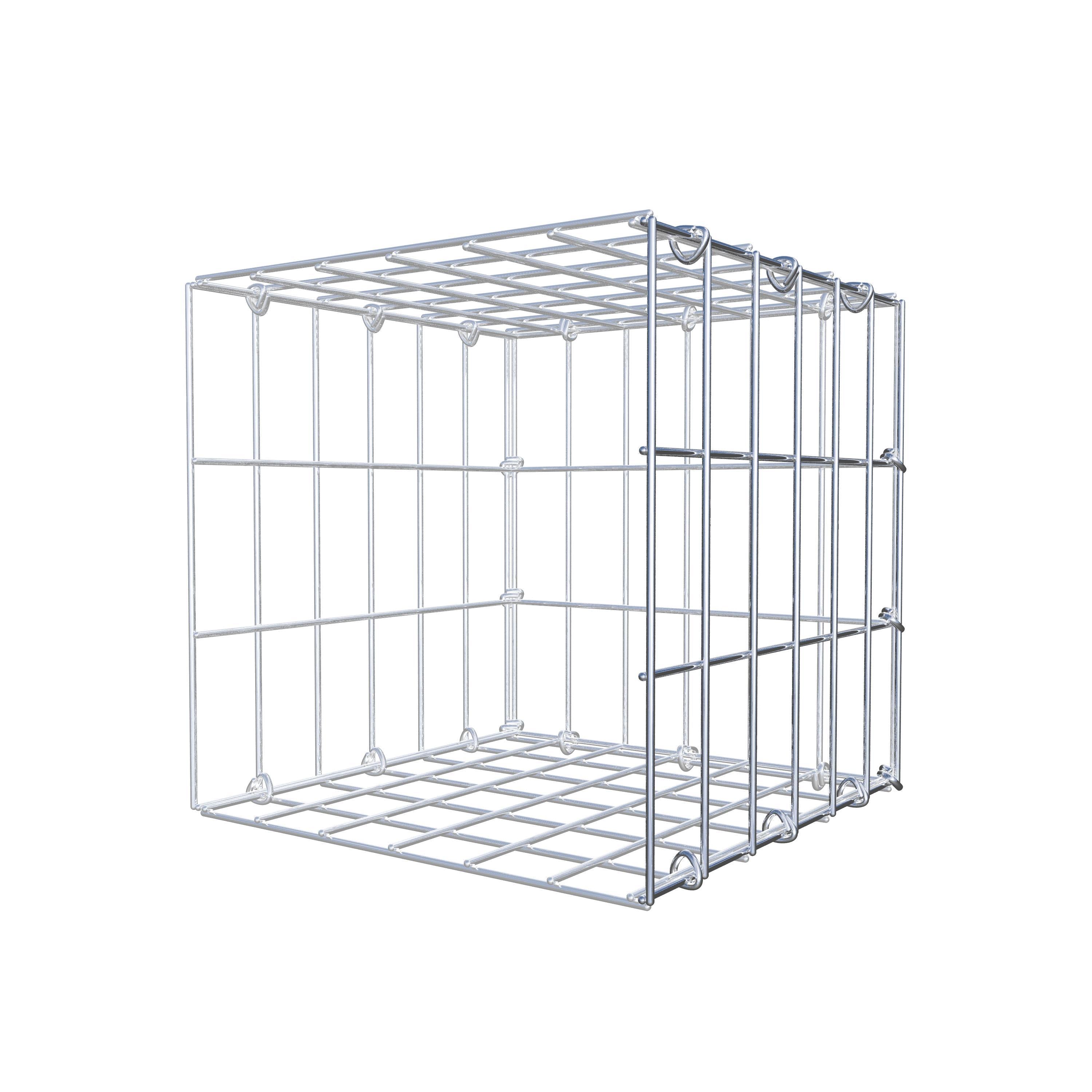 Gavión complementario tipo 2 30 cm x 30 cm x 30 cm, malla 5 cm x 10 cm, anillo en C