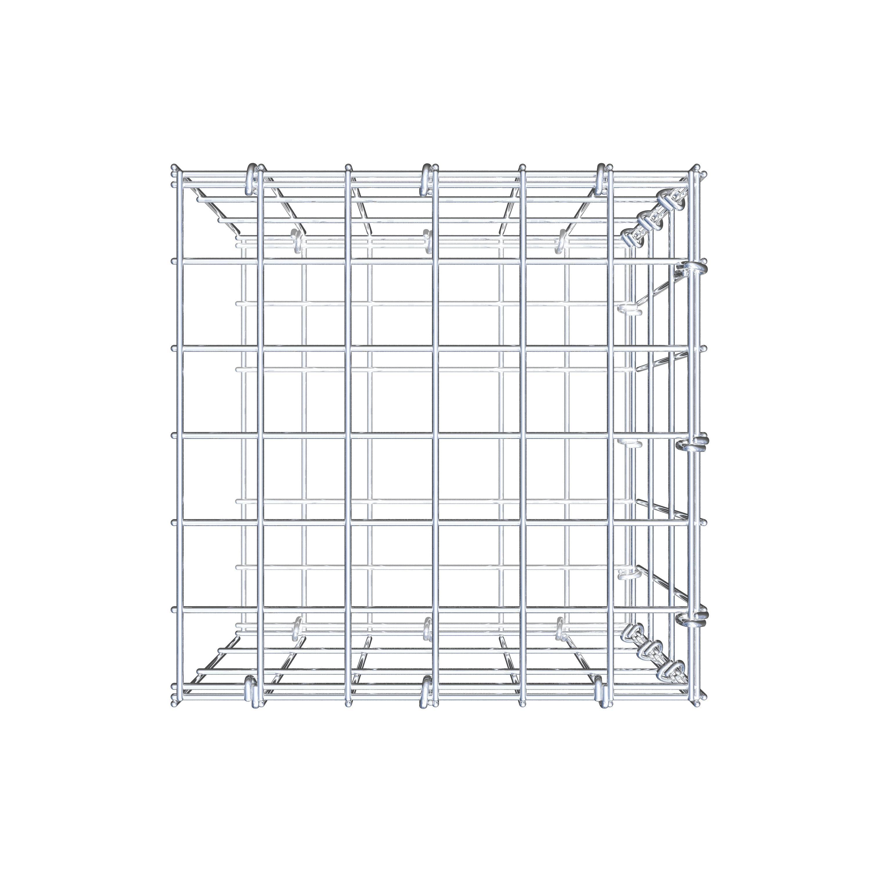 Gavión complementario tipo 2 30 cm x 30 cm x 30 cm, malla 5 cm x 10 cm, anillo en C