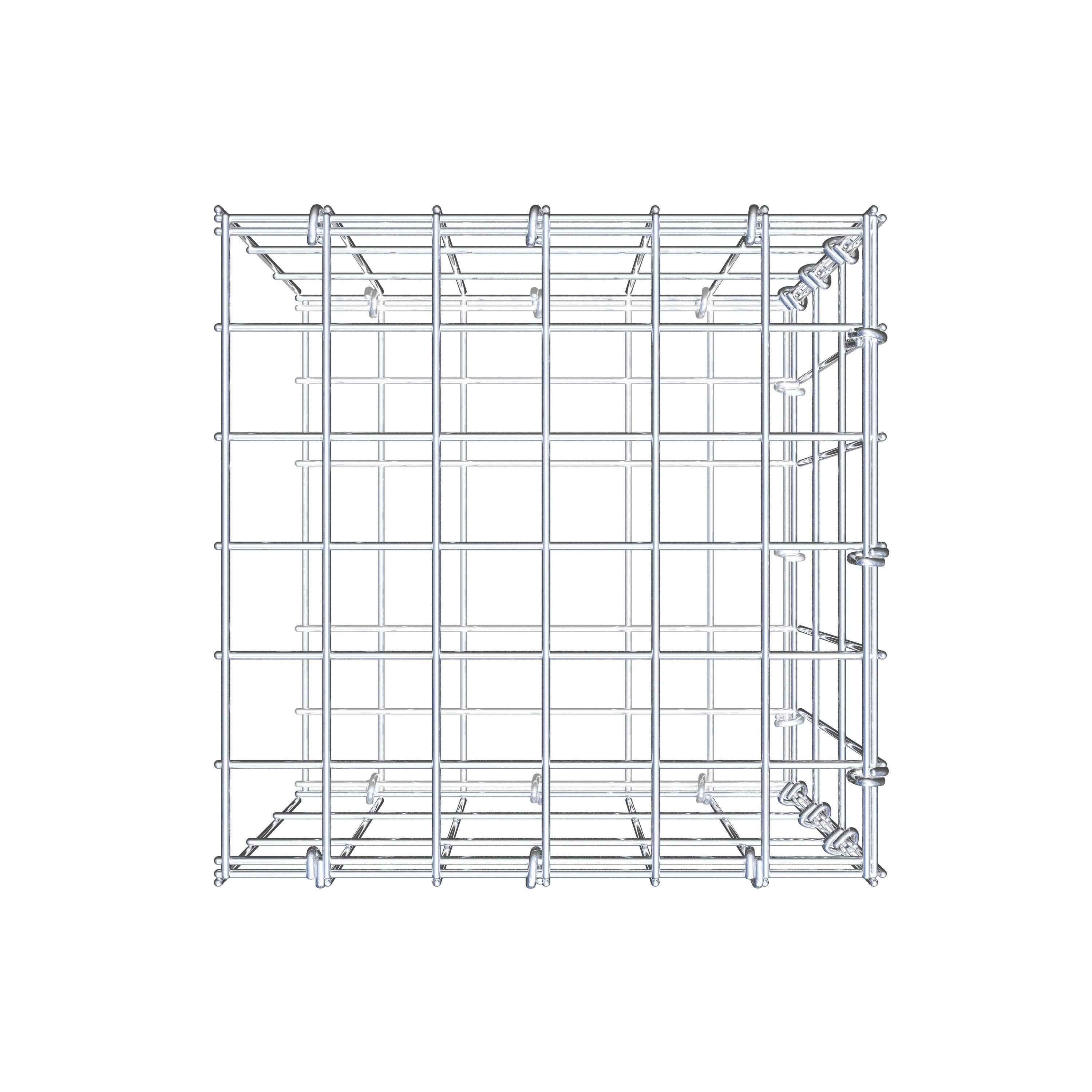 Anbaugabione Typ 2 30 cm x 30 cm x 30 cm, Maschenweite 5 cm x 10 cm, C-Ring